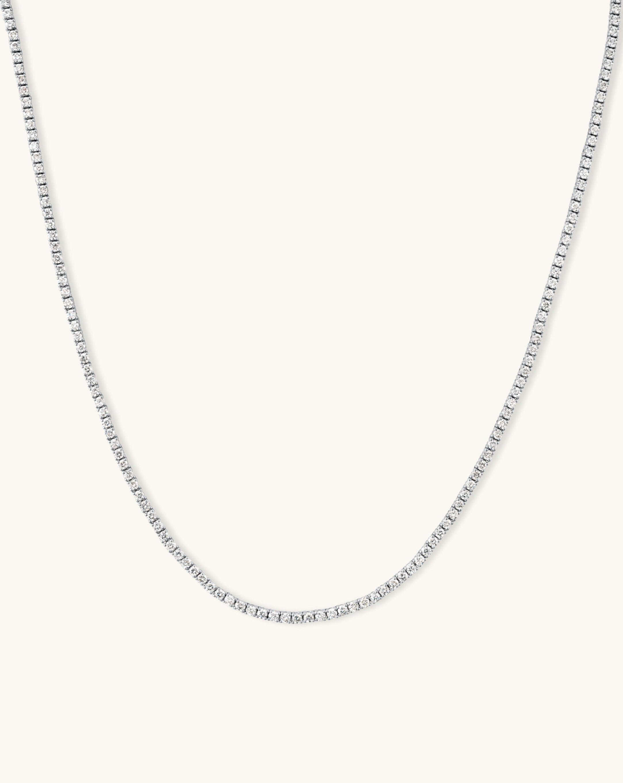 5.15ct Diamond Prong Tennis Necklace - Sparkle Society