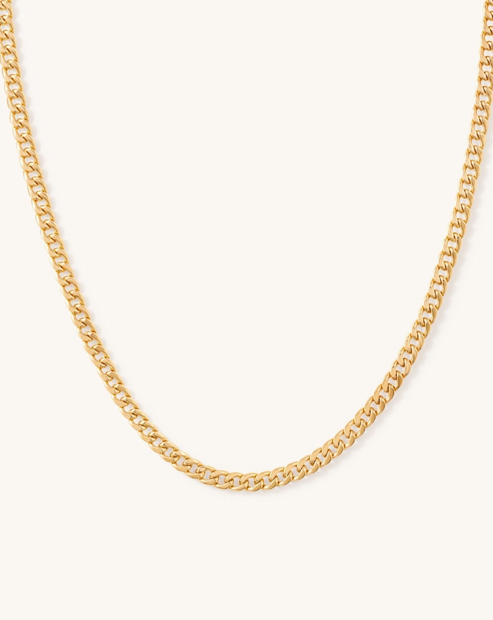 5mm Hollow Gold Cuban Necklace - Sparkle Society