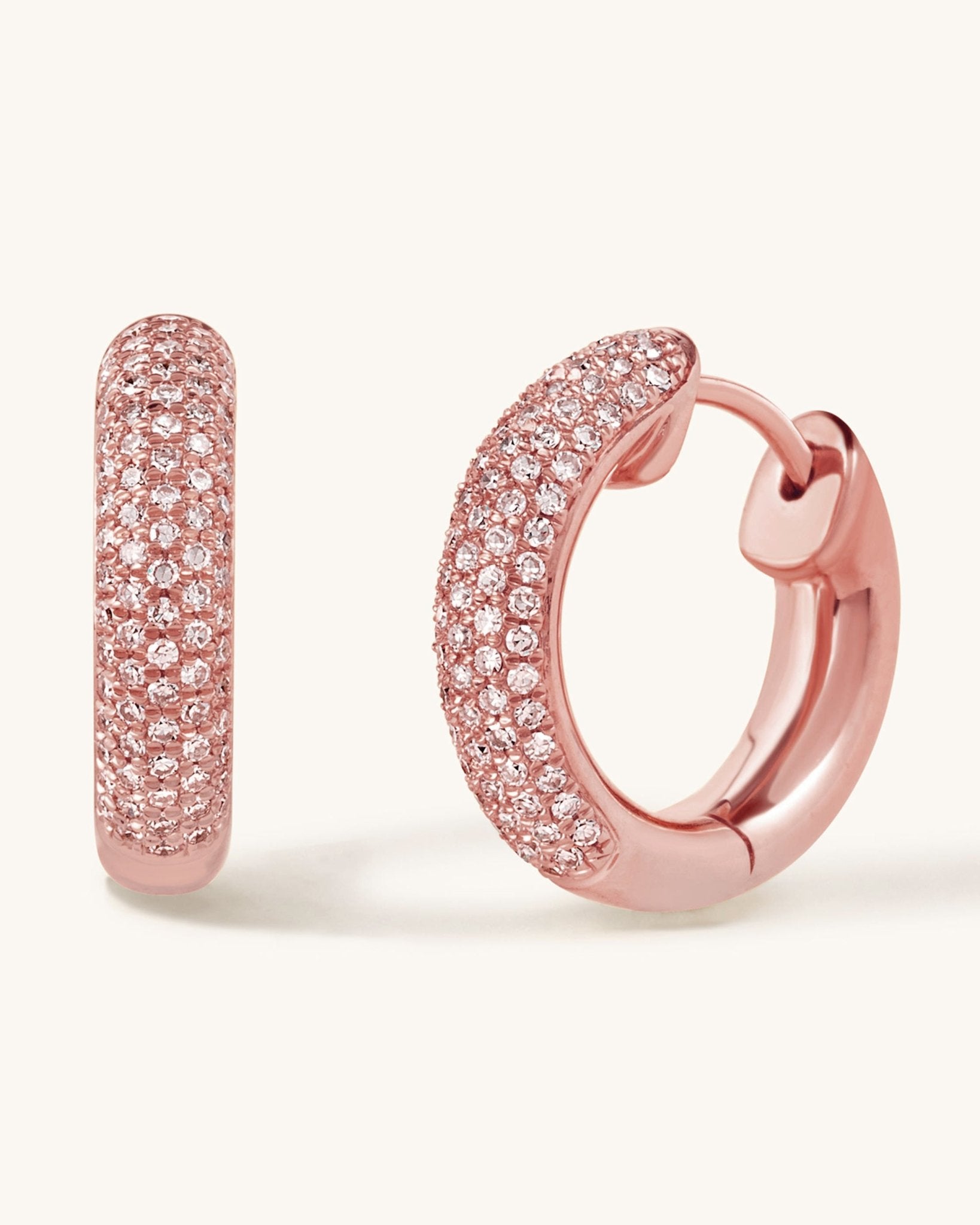 Chunky Diamond Hoops - Sparkle Society