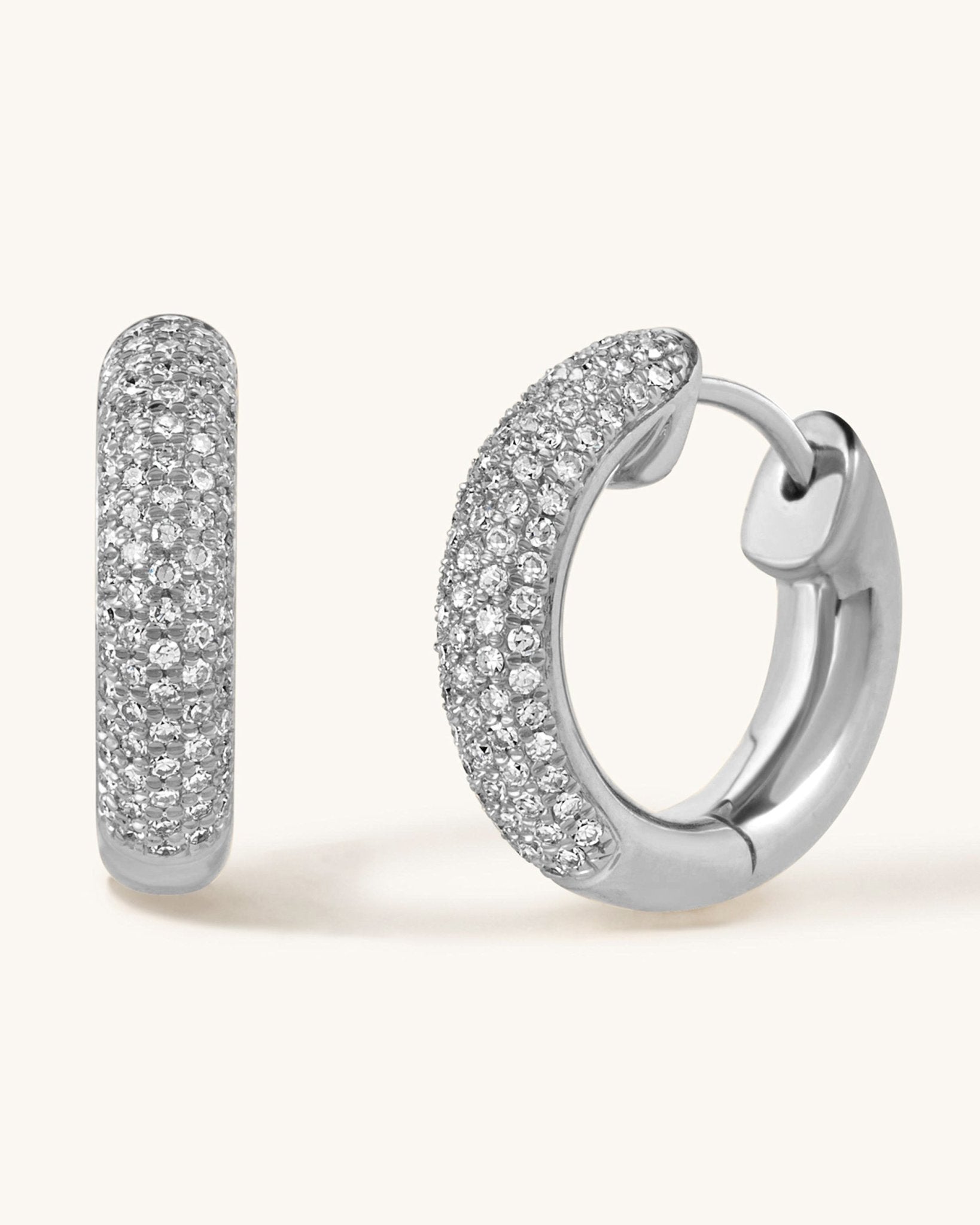 Chunky Diamond Hoops - Sparkle Society