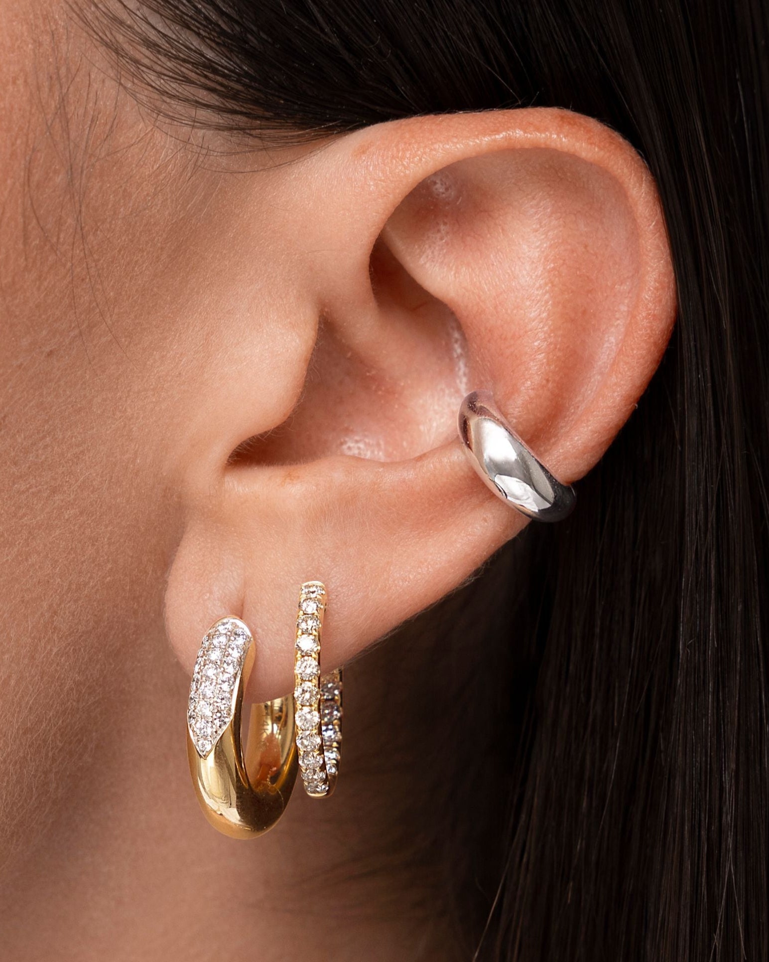 Chunky Gold Ear Cuff - Sparkle Society