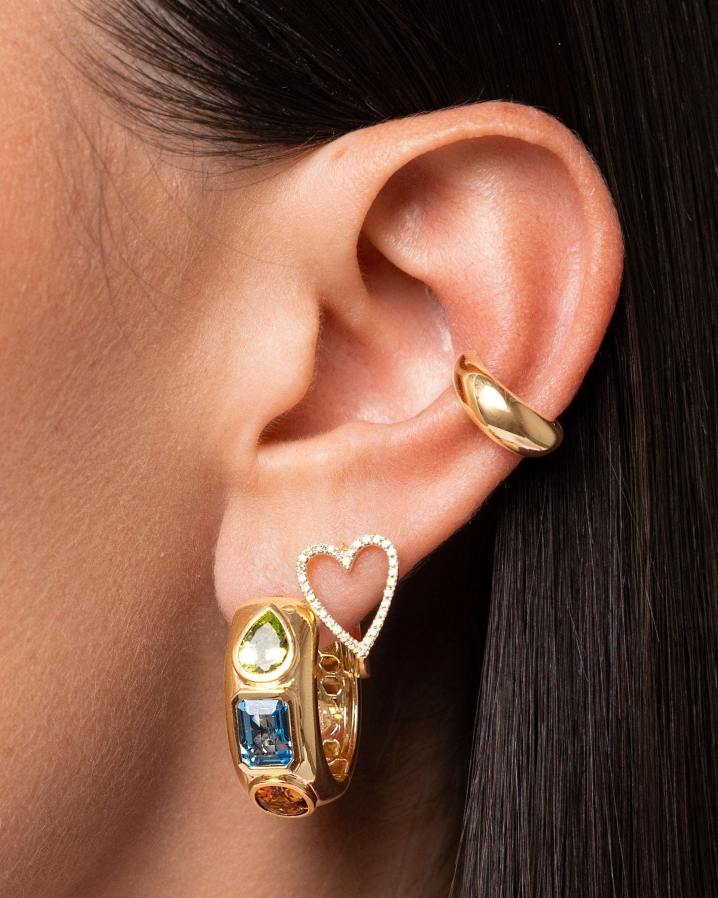 Chunky Gold Ear Cuff - Sparkle Society