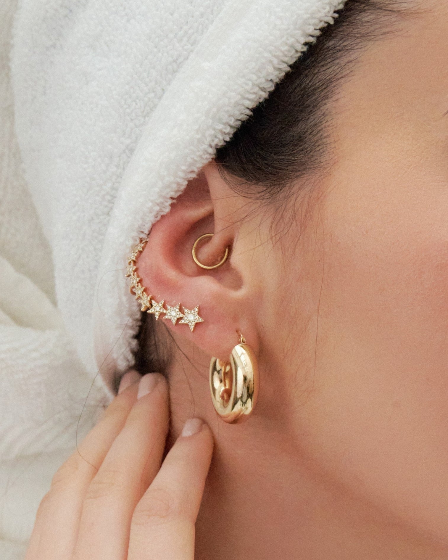 Chunky Gold Hoops - Sparkle Society