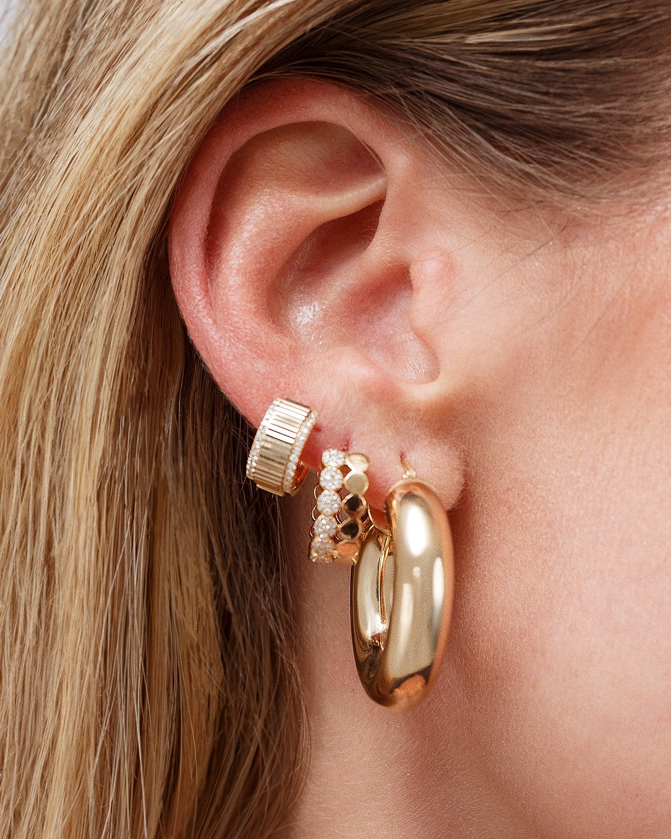 Chunky Gold Hoops - Sparkle Society