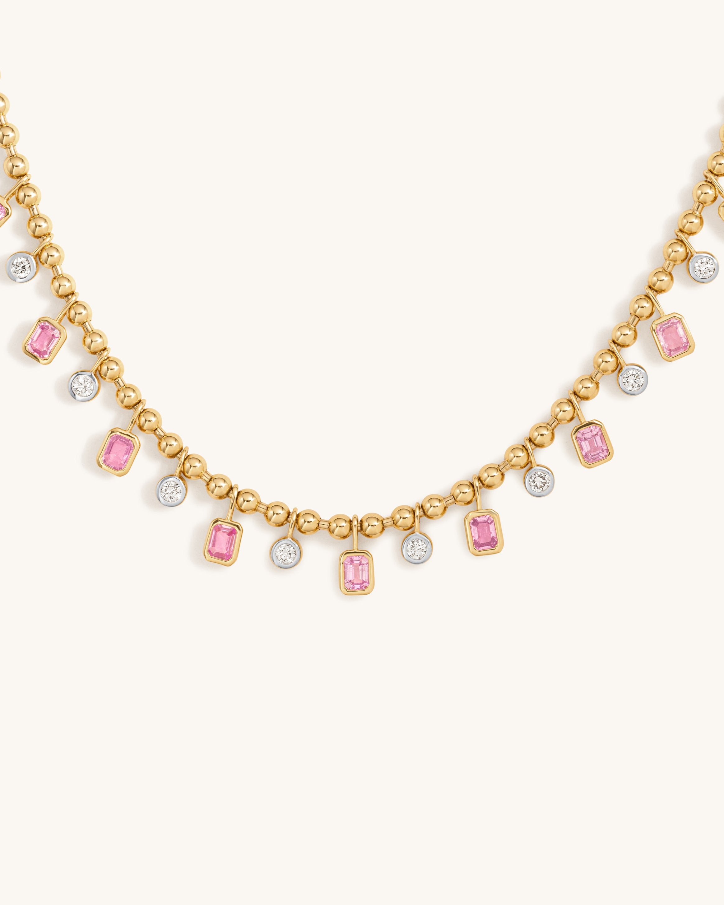 Dangling Gemstone Prongs and Bezels Necklace - Sparkle Society