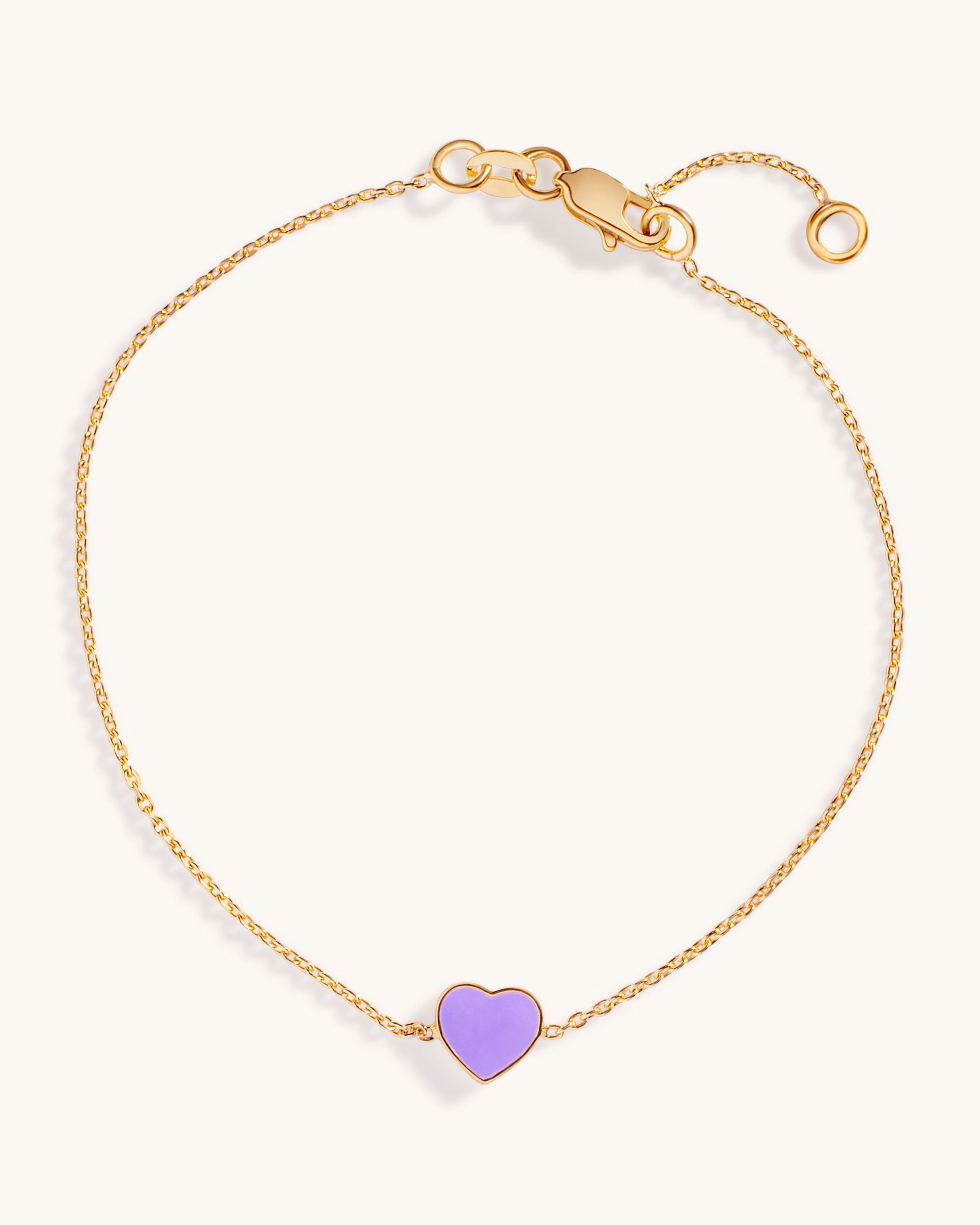 Delicate Enamel Heart Bracelet - Sparkle Society
