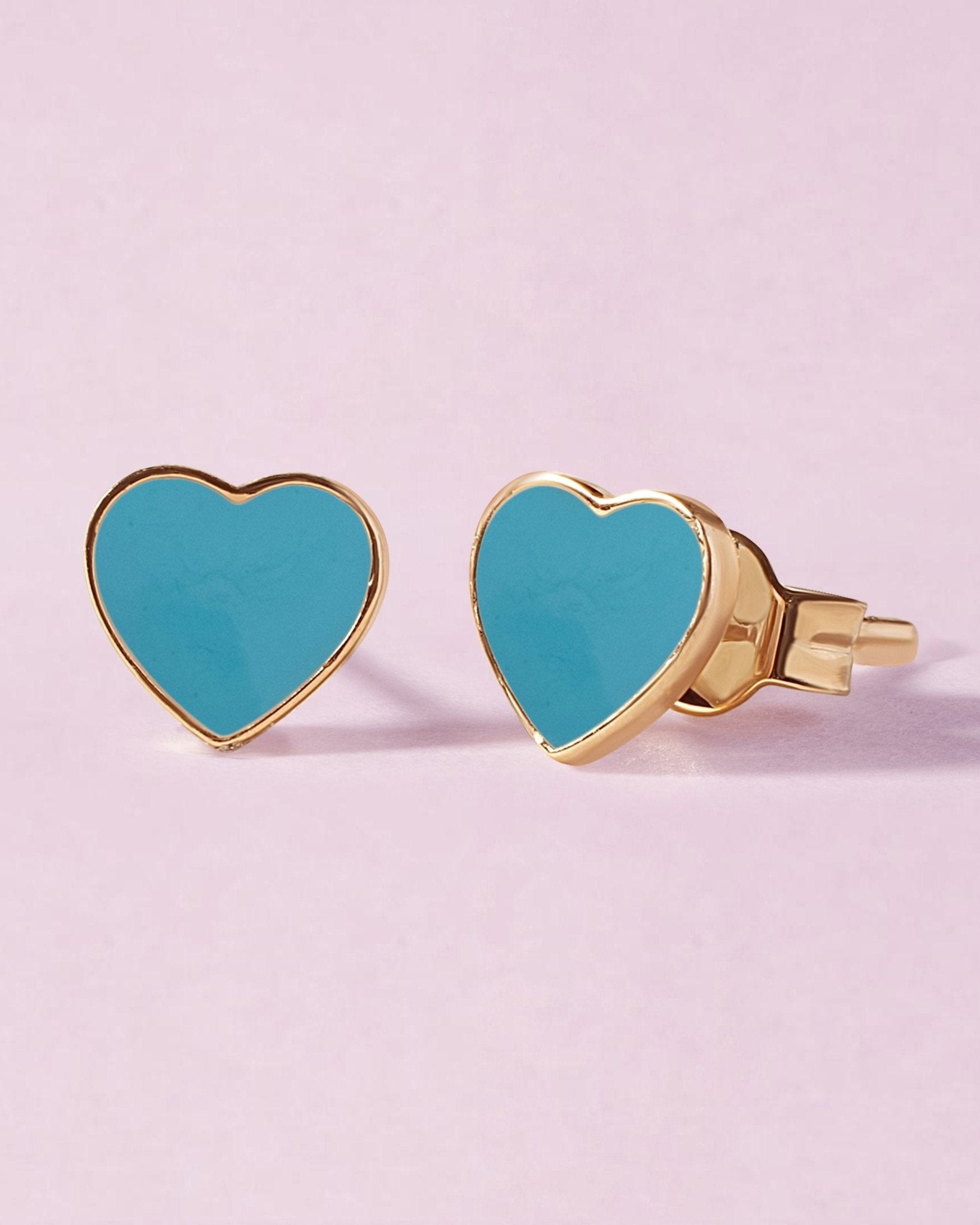 Delicate Enamel Heart Studs - Sparkle Society