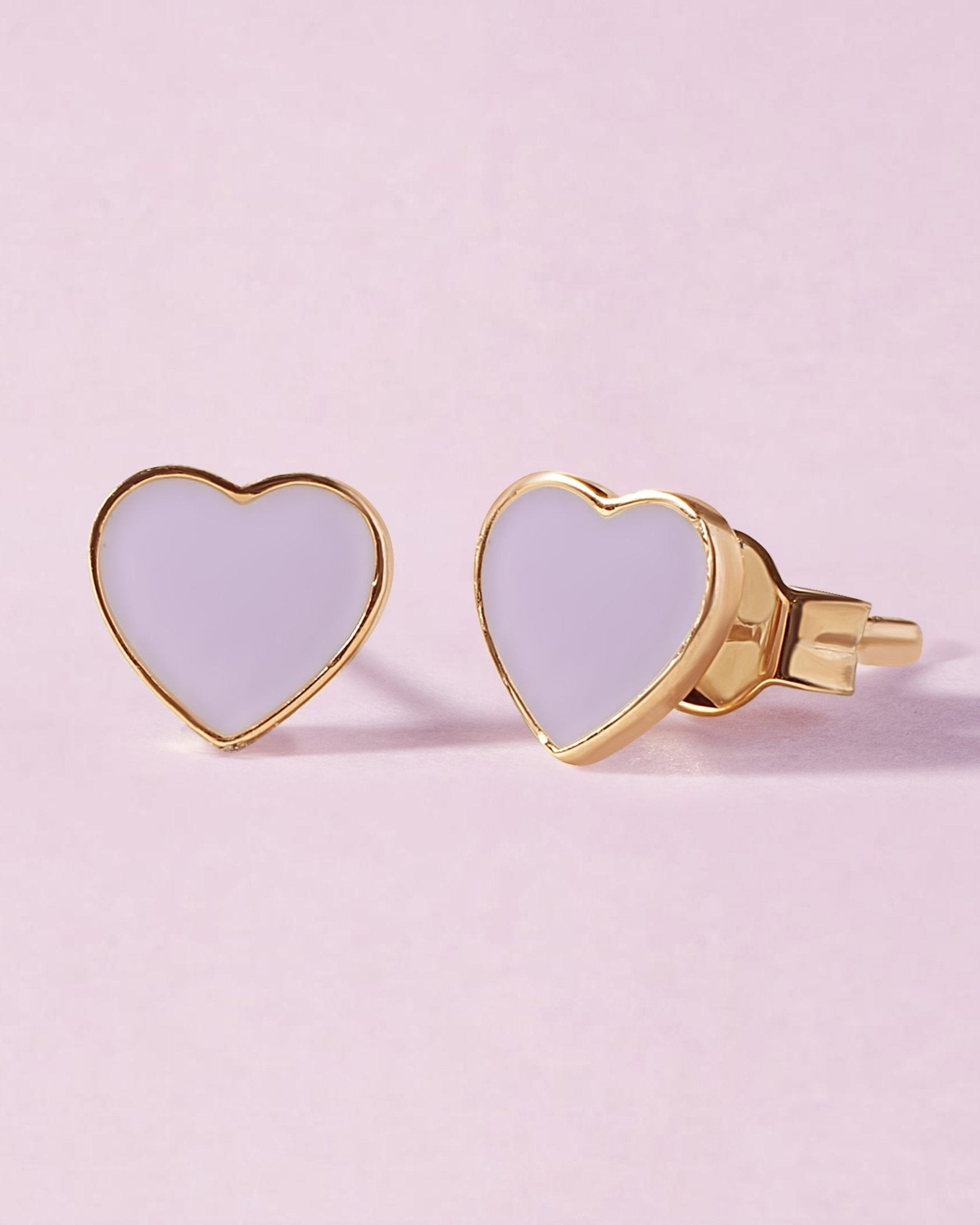 Delicate Enamel Heart Studs - Sparkle Society