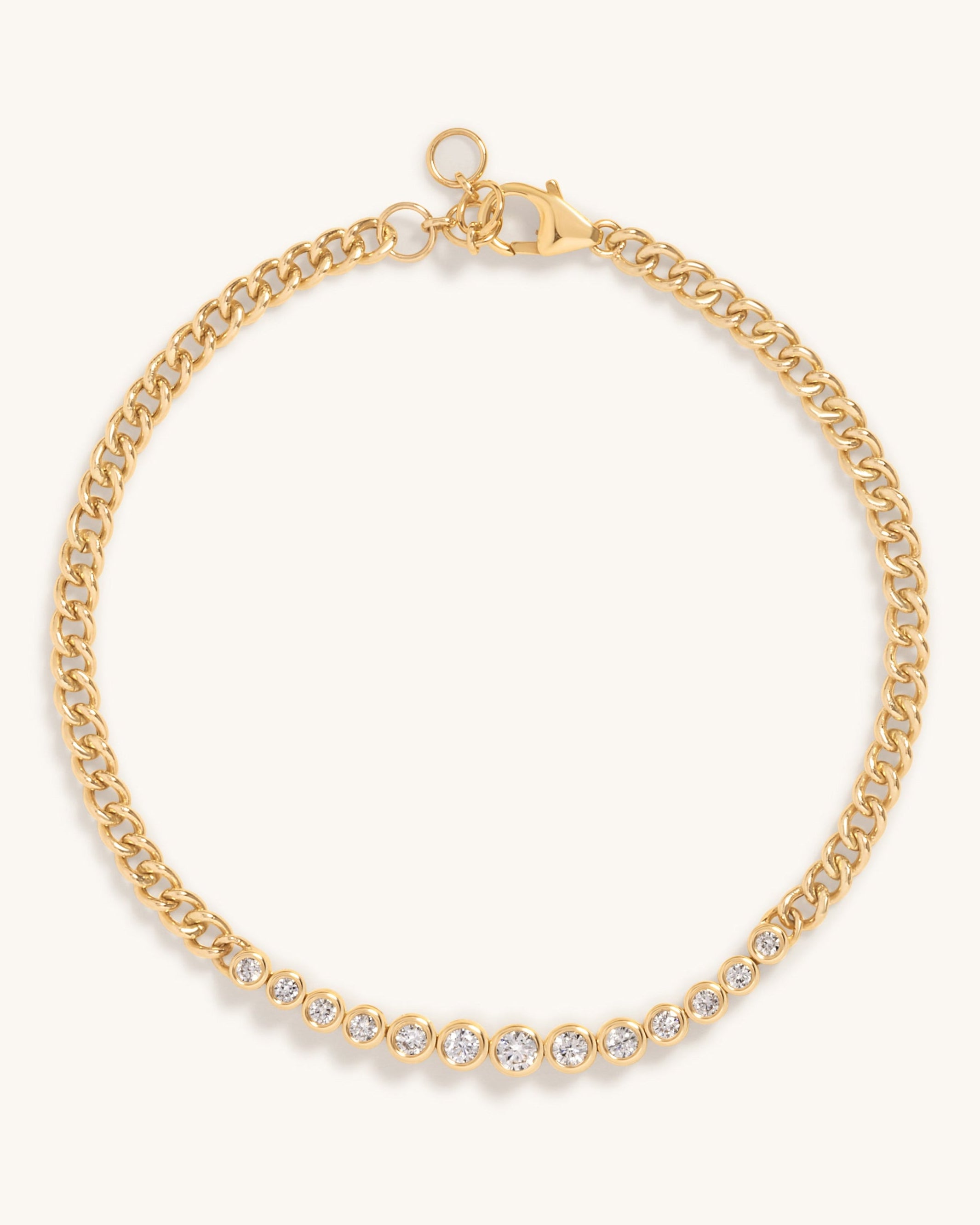 Diamond Bezel Cuban Link Bracelet - Sparkle Society