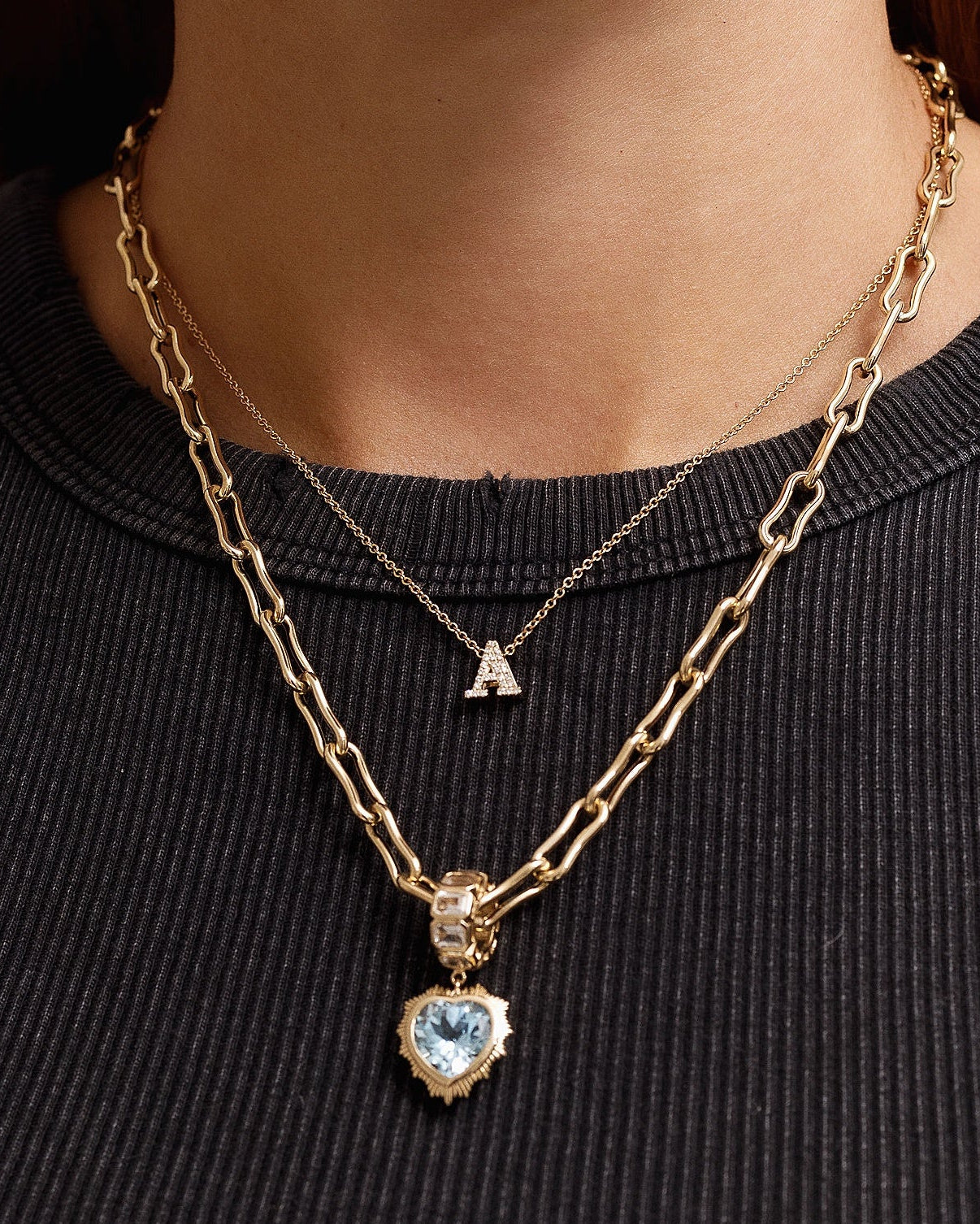 Diamond Block Initial Charm - Sparkle Society