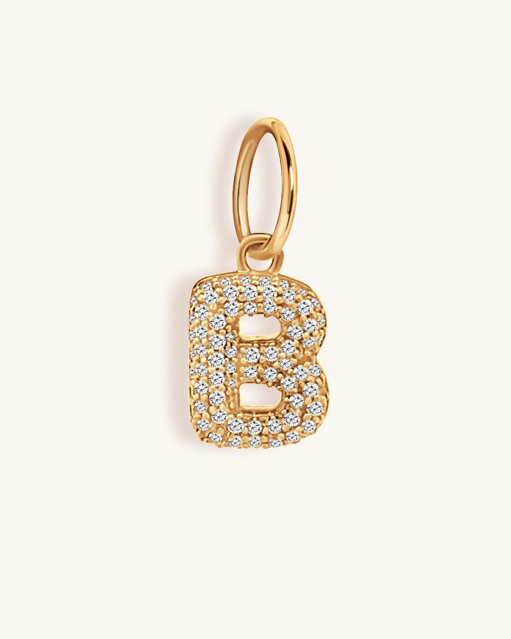 Diamond Bubble Font Initial Charm - Sparkle Society