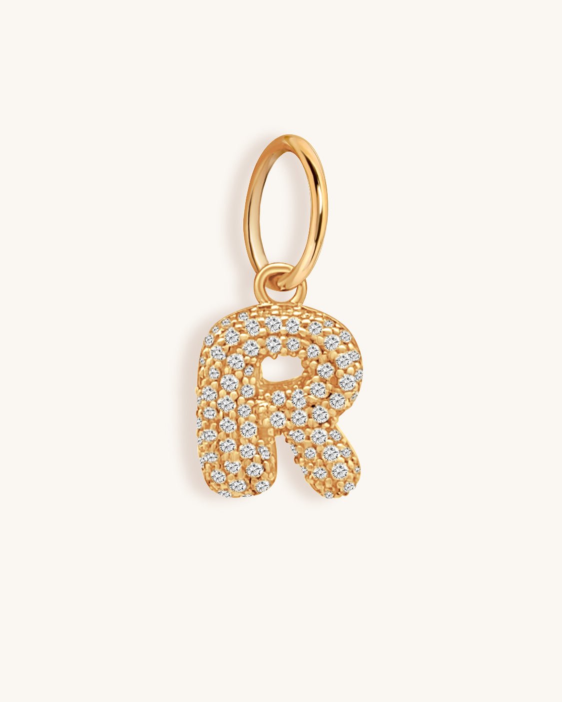 Diamond Bubble Font Initial Charm - Sparkle Society