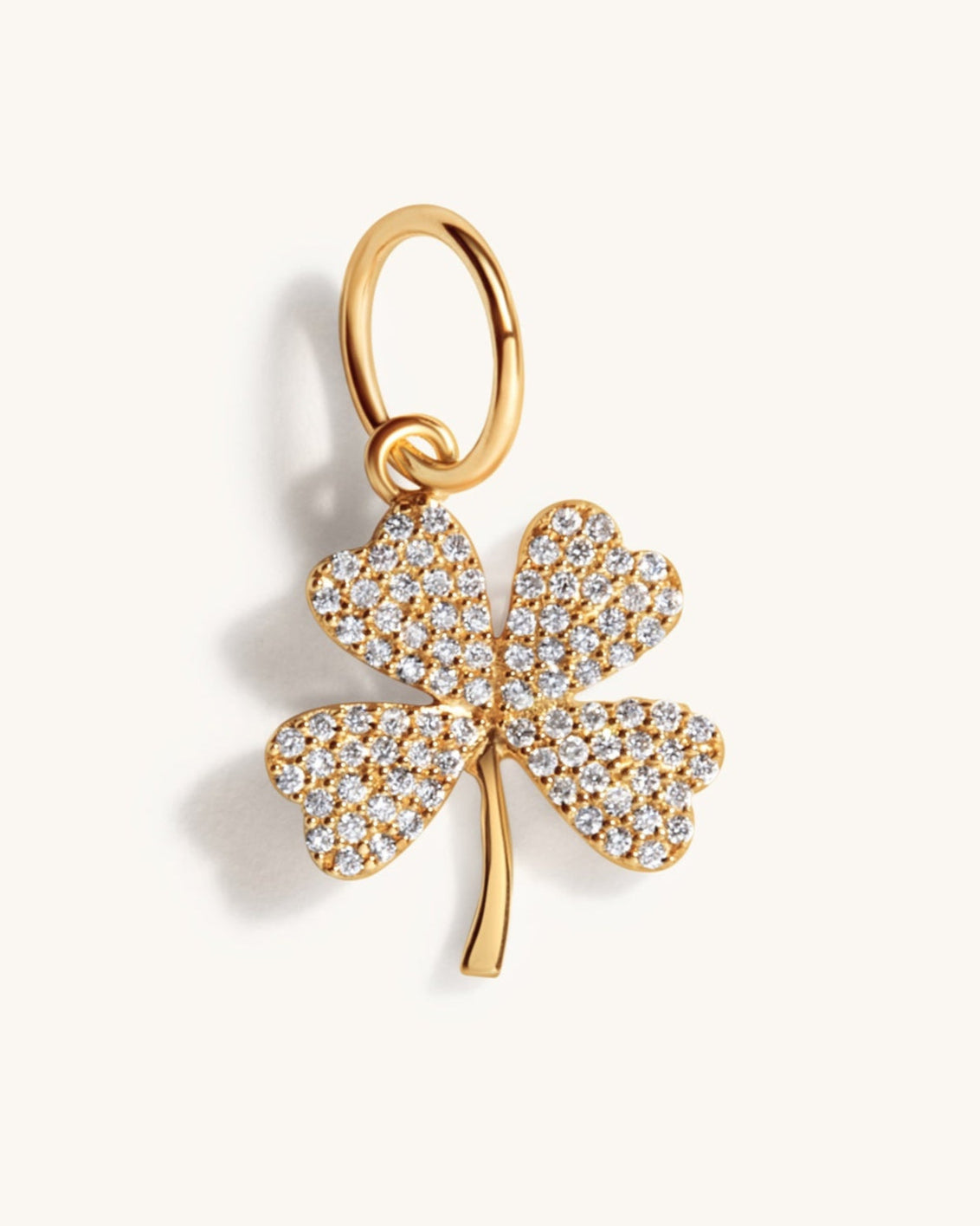 Diamond Clover Necklace Charm - Sparkle Society