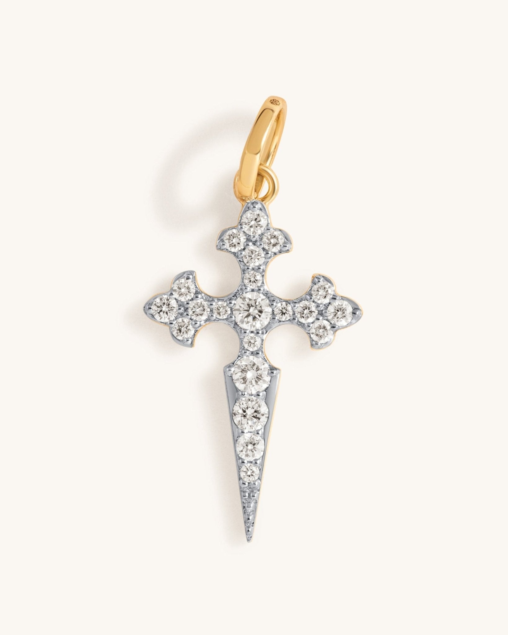 Diamond Cross Dagger Charm - Sparkle Society