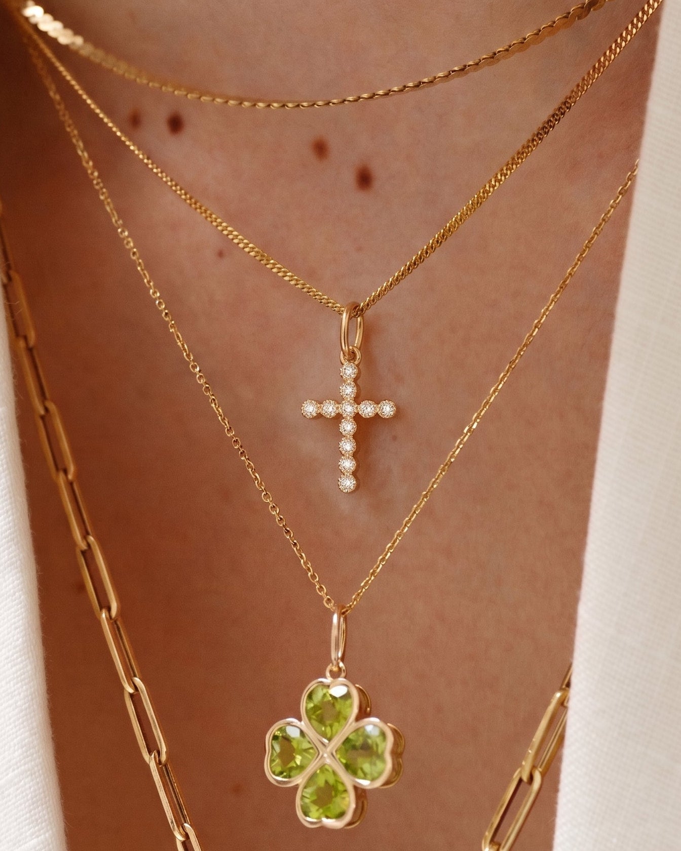 Diamond Cross Necklace Charm - Sparkle Society