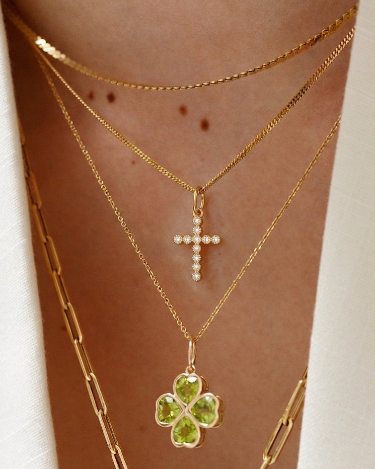 Diamond Cross Necklace Charm - Sparkle Society