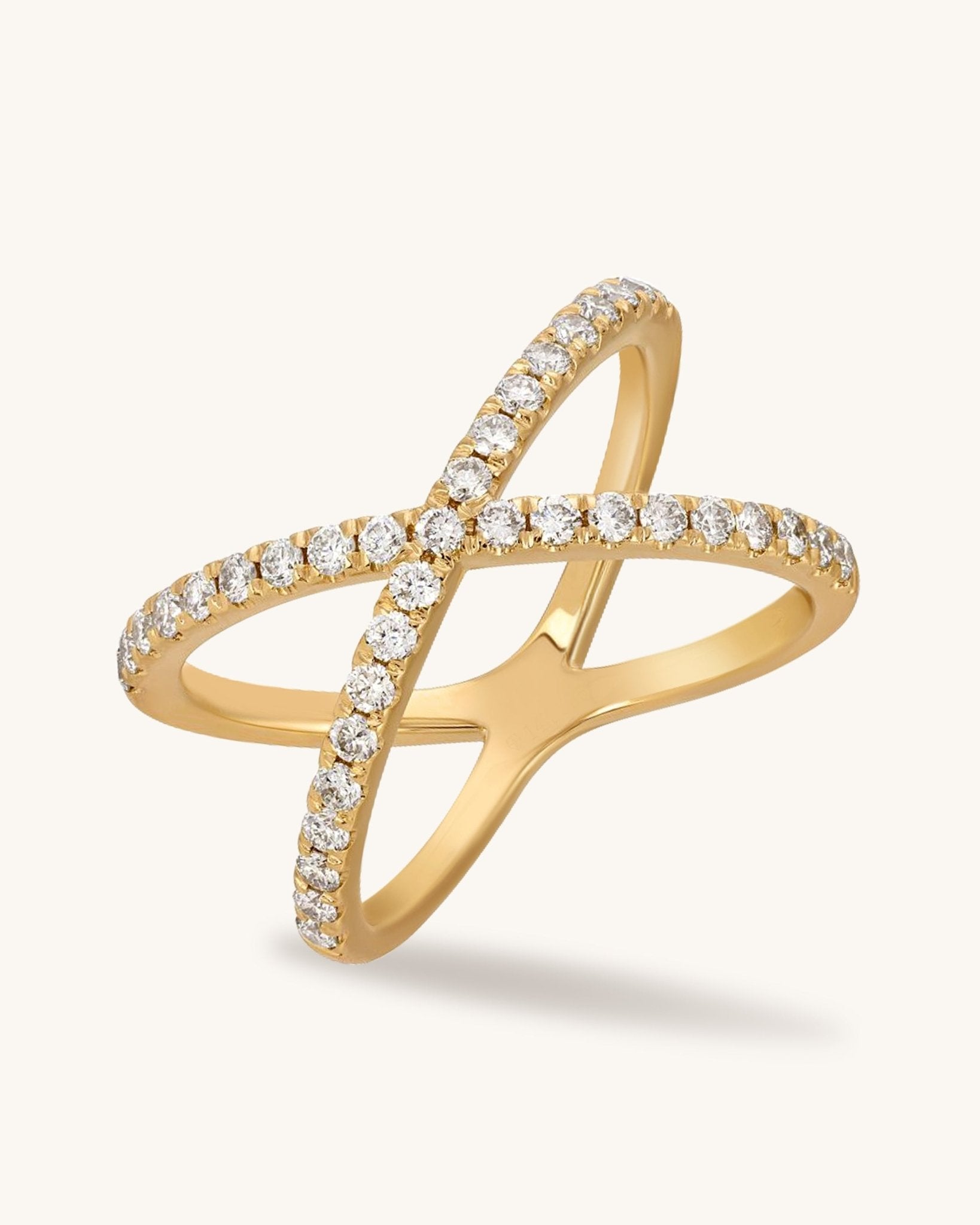 Diamond Crossover Ring - Sparkle Society