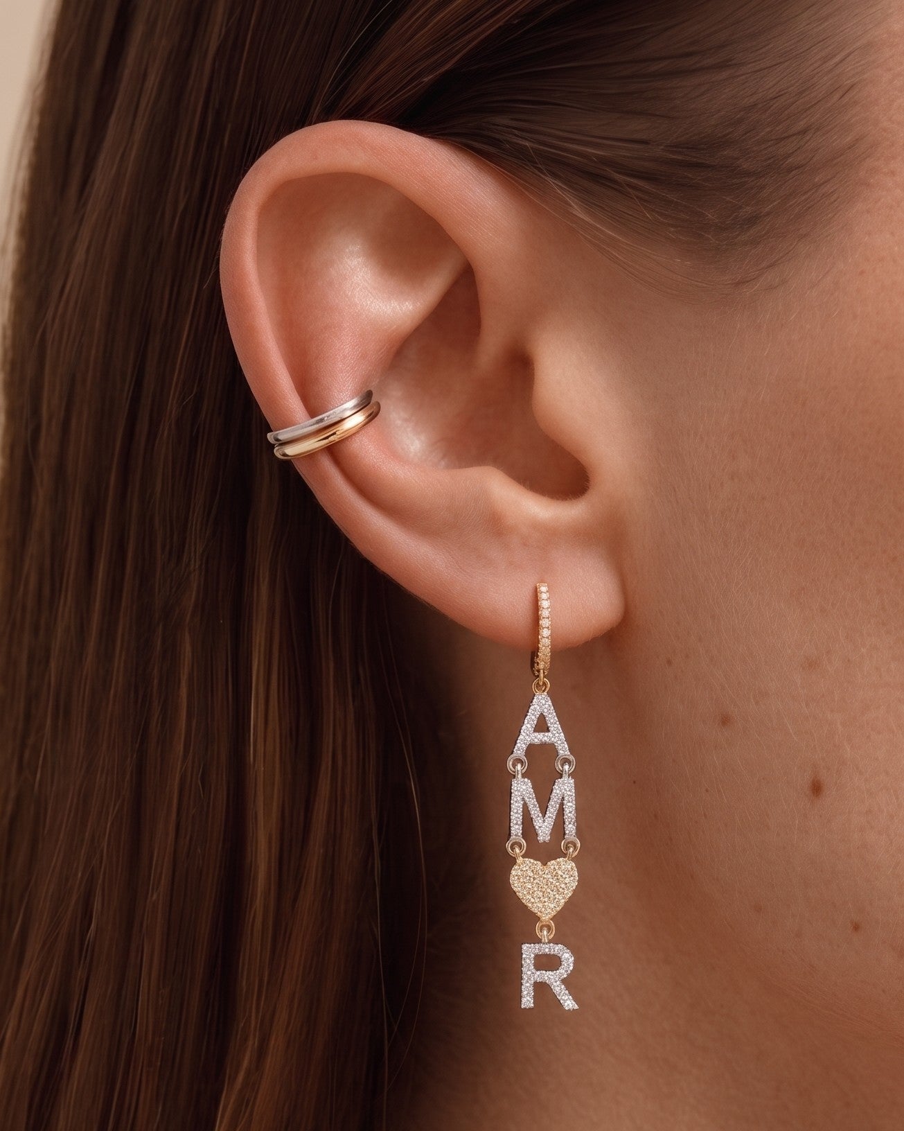 Diamond Custom Drop Huggie Earring - Sparkle Society
