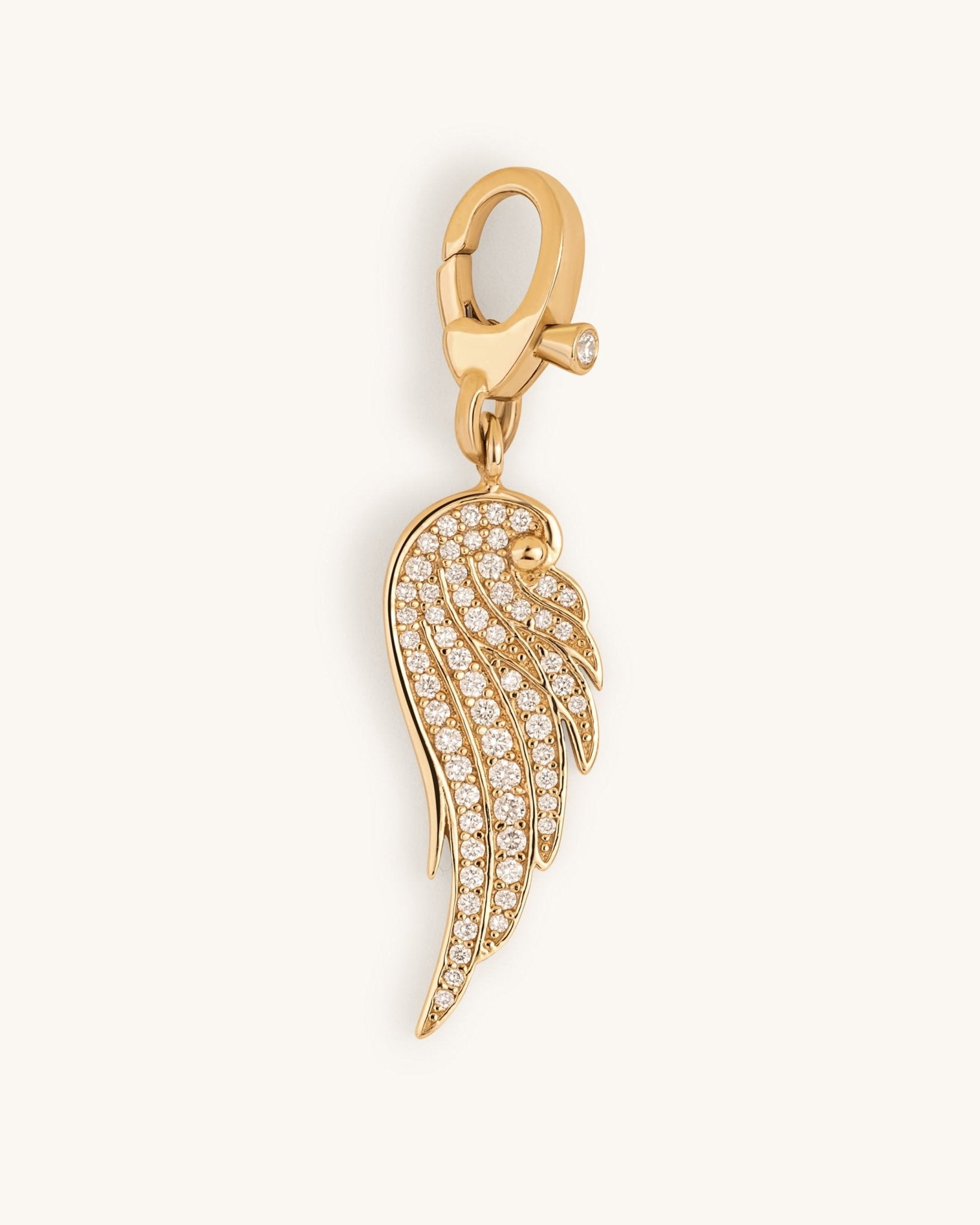 Diamond Feather Clip On Charm - Sparkle Society