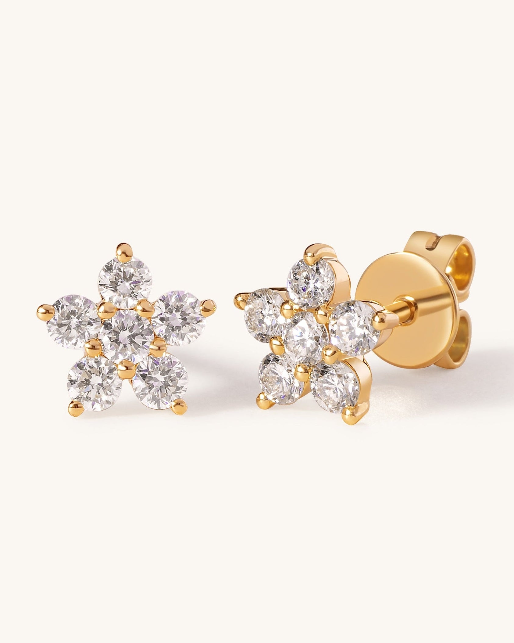 Diamond Flower Studs - Sparkle Society