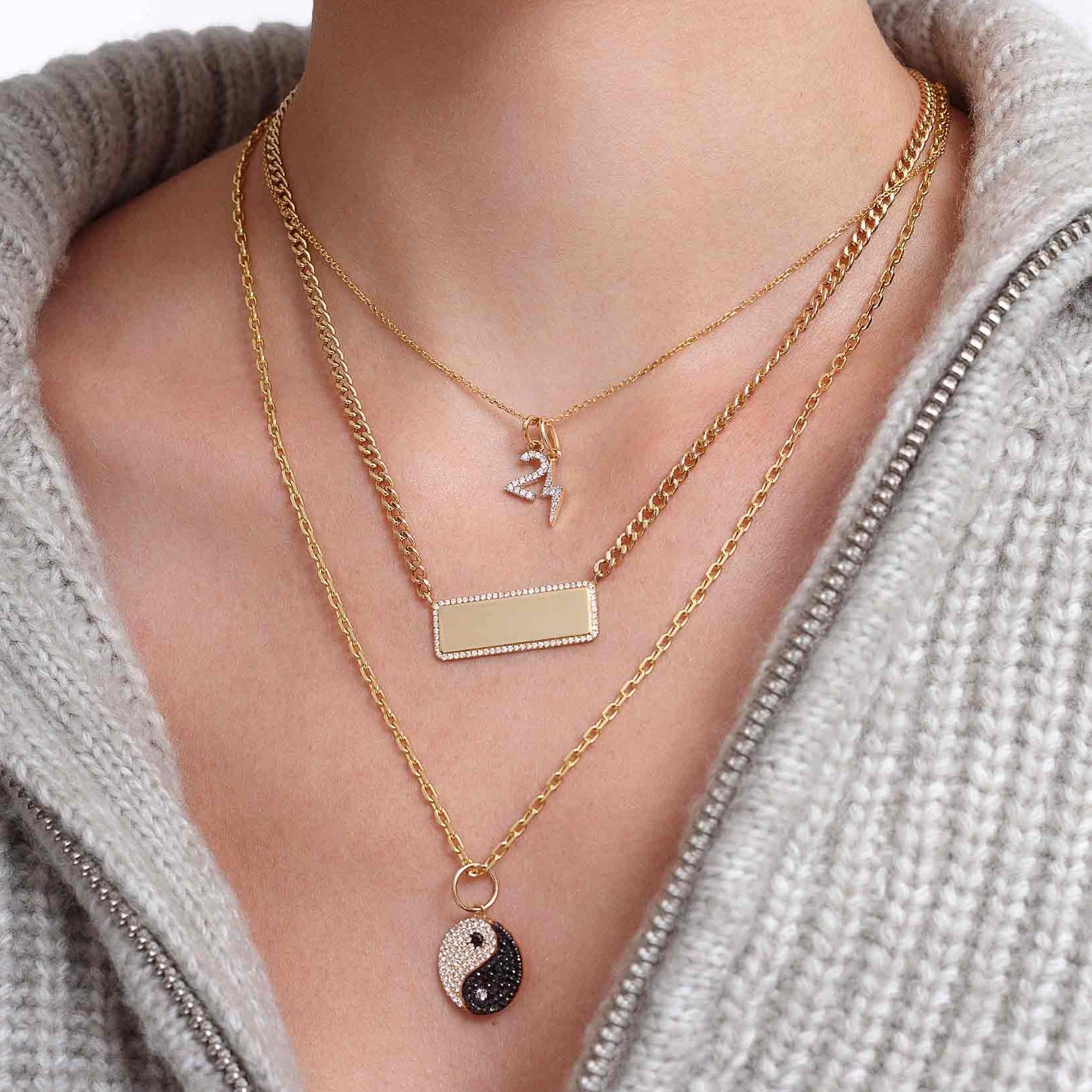 Custom discount plate necklace