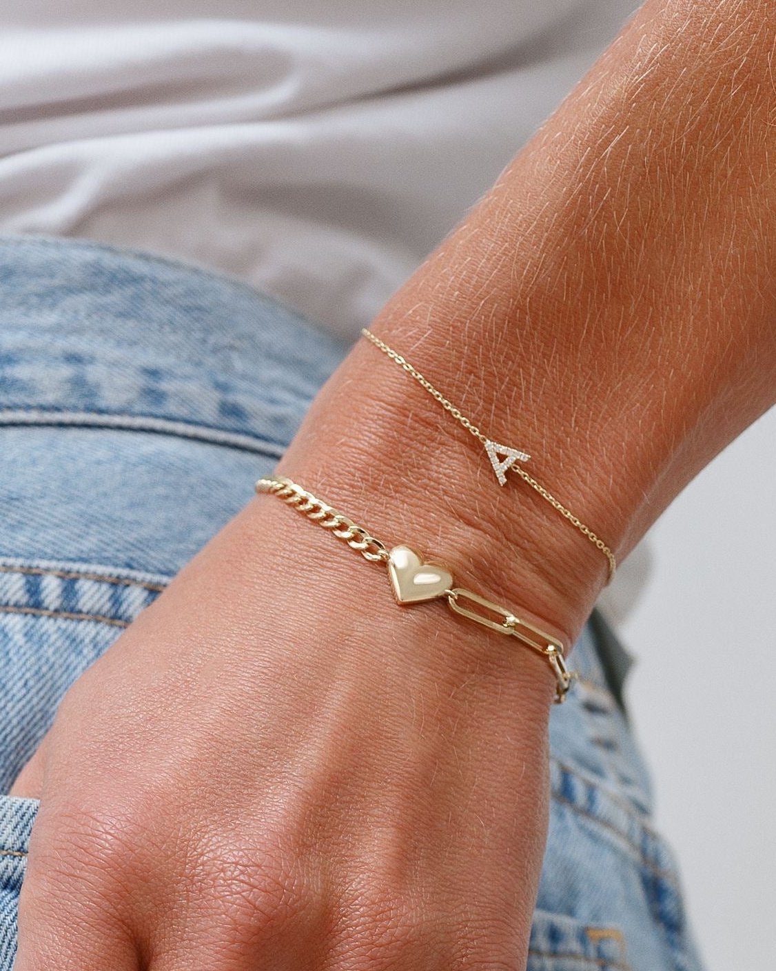 Diamond Initial Bracelet - Sparkle Society