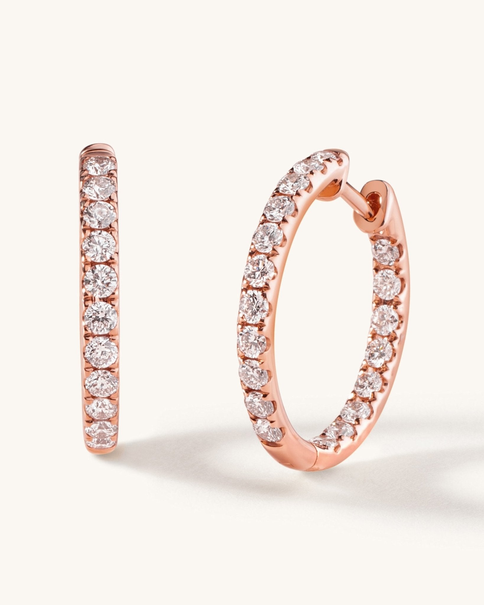 Diamond Inside Out Hoops - Sparkle Society