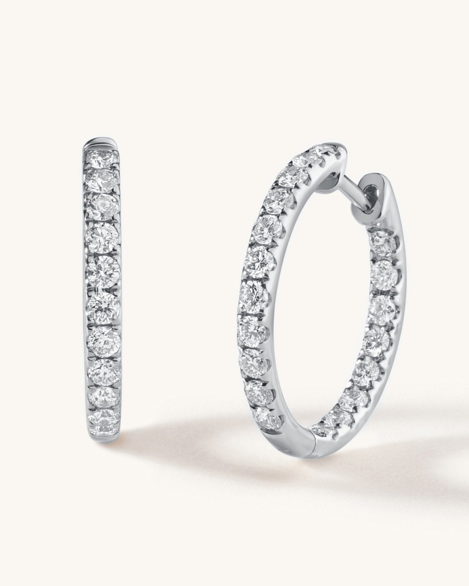 Diamond Inside Out Hoops - Sparkle Society