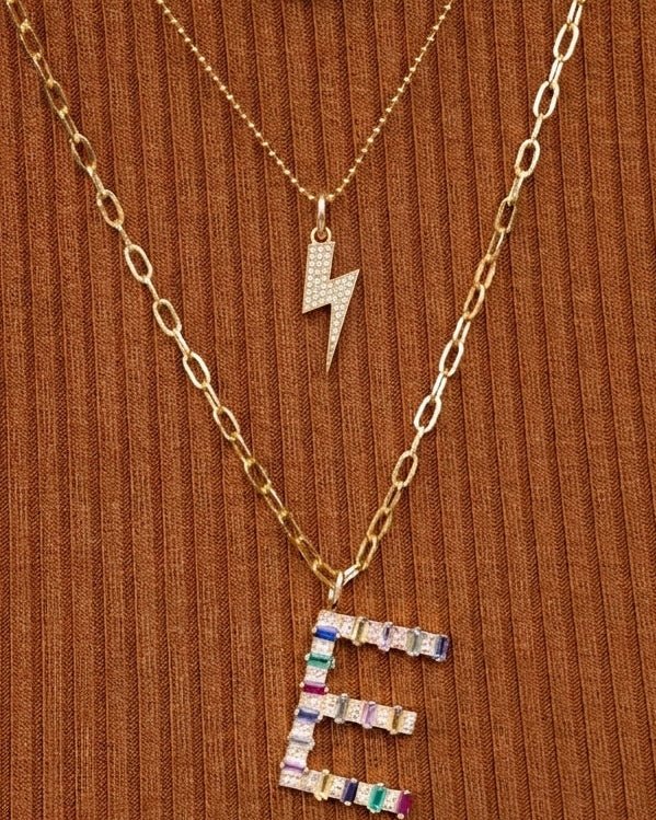 Diamond Lightning Bolt Charm - Sparkle Society