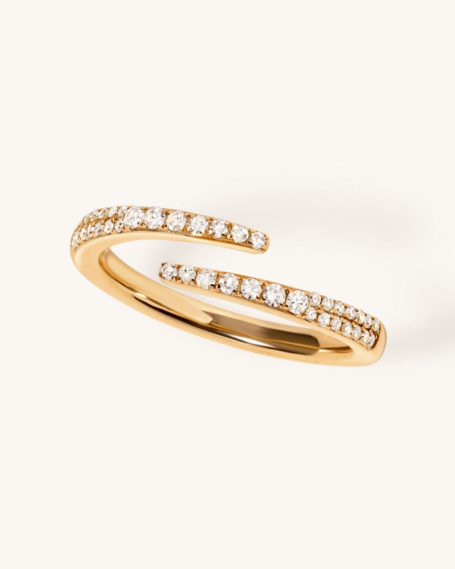 Diamond Open Claw Band Ring - Sparkle Society