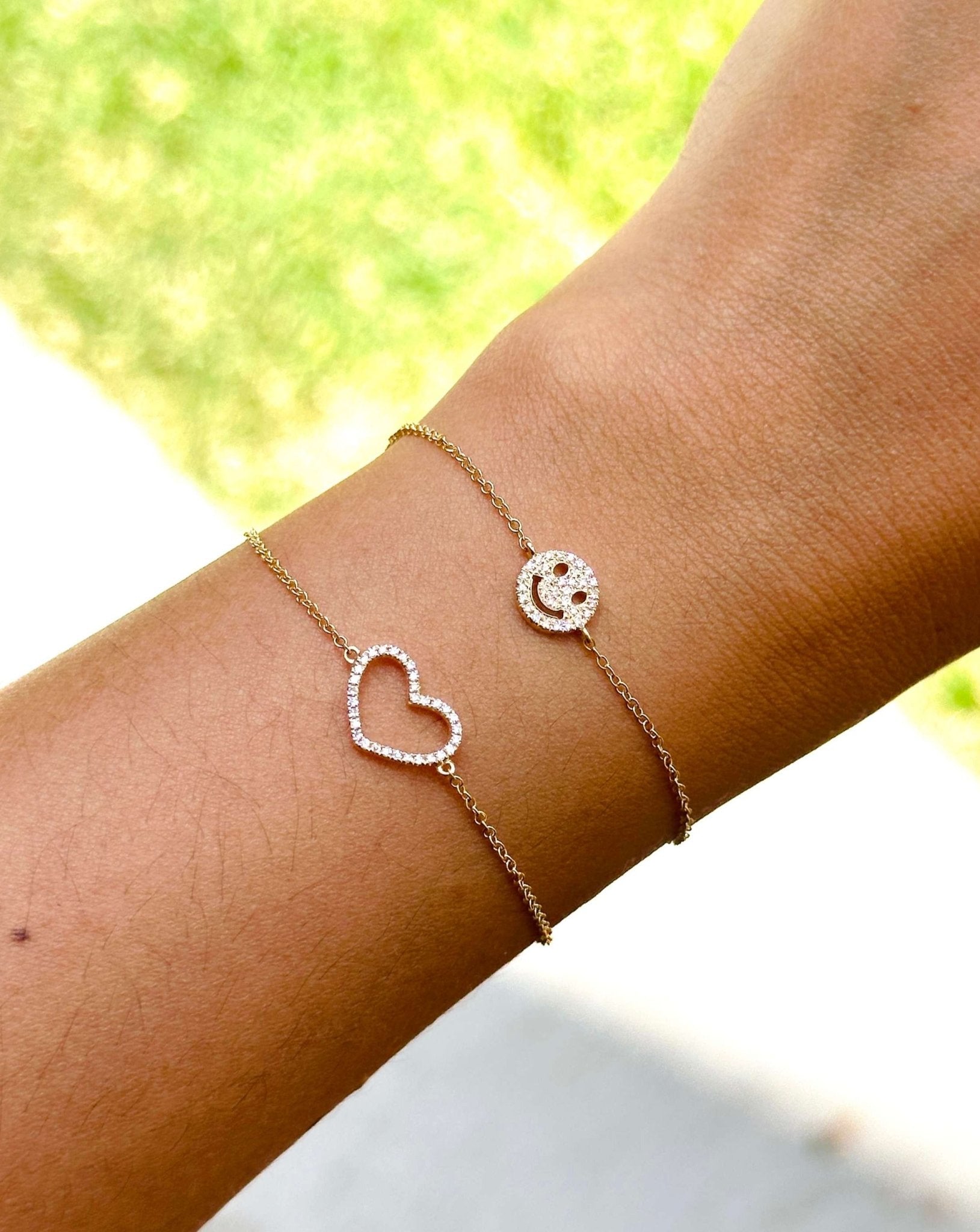 Diamond Smiley Face Bracelet - Sparkle Society