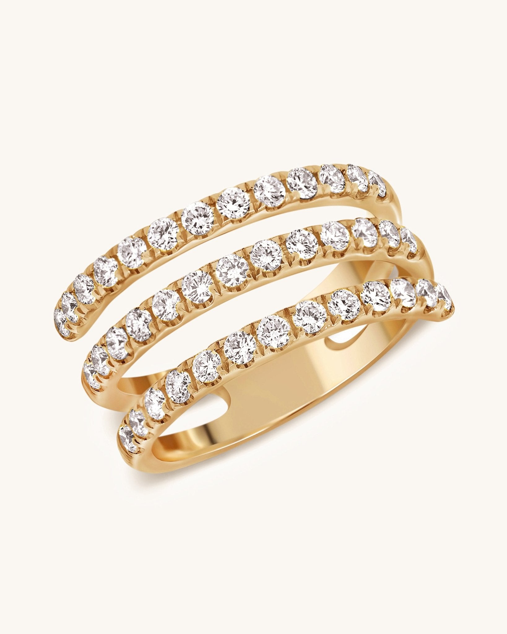 Diamond Spiral Ring - Sparkle Society