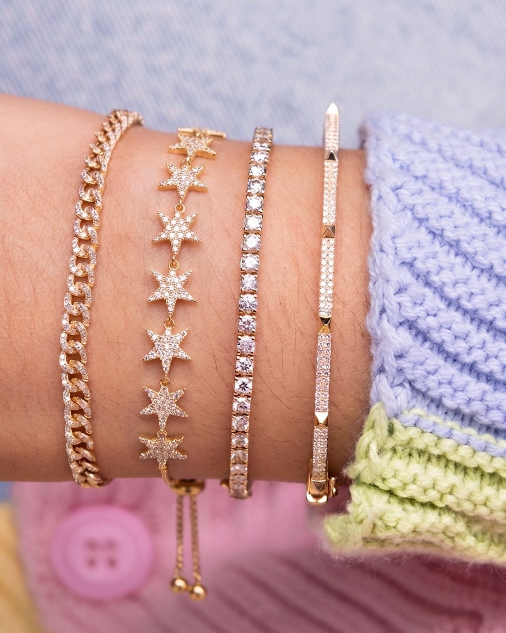Diamond Star Bolo Bracelet - Sparkle Society