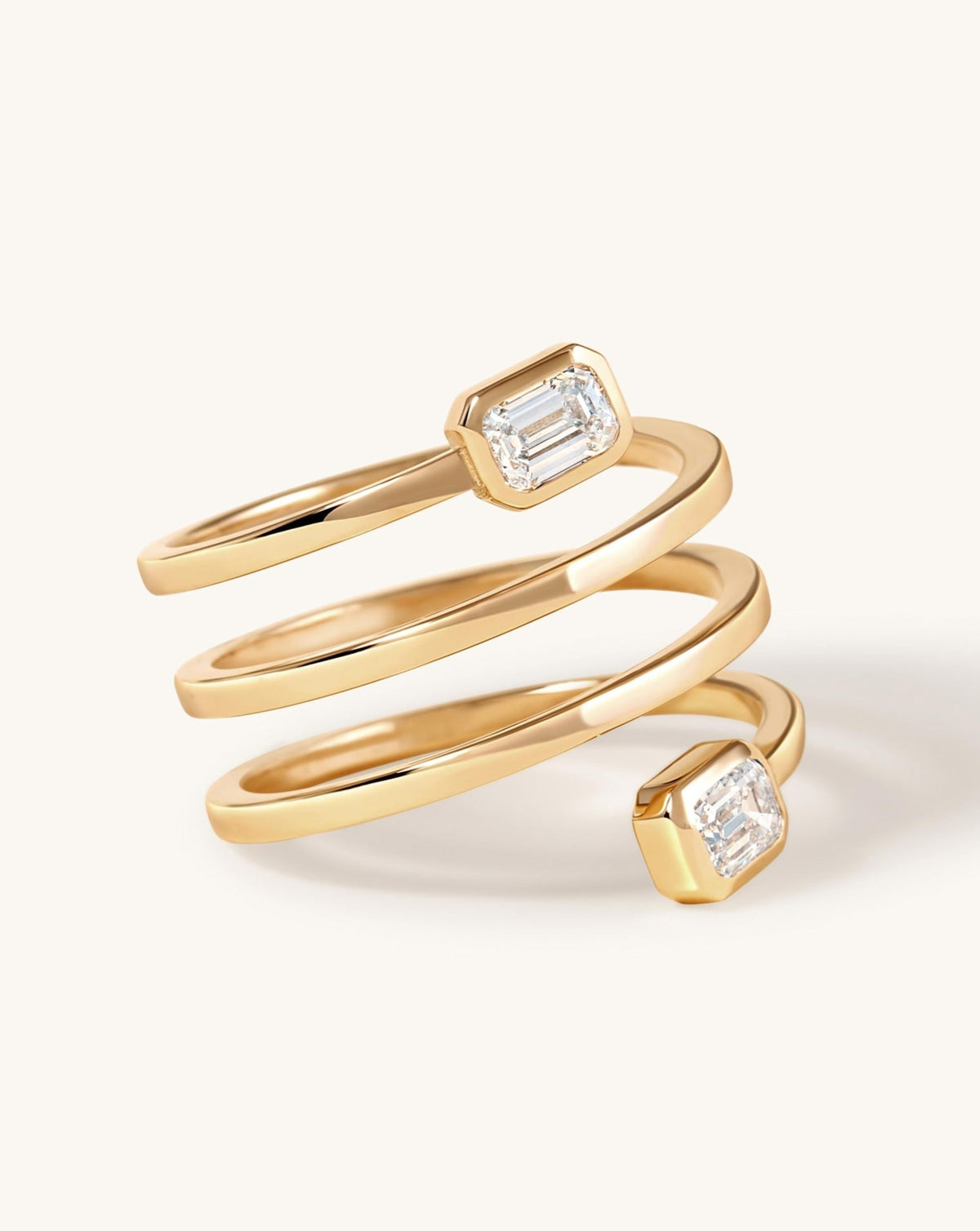 Double Fancy Double Fancy Diamond Spiral Ring | Sparkle Society