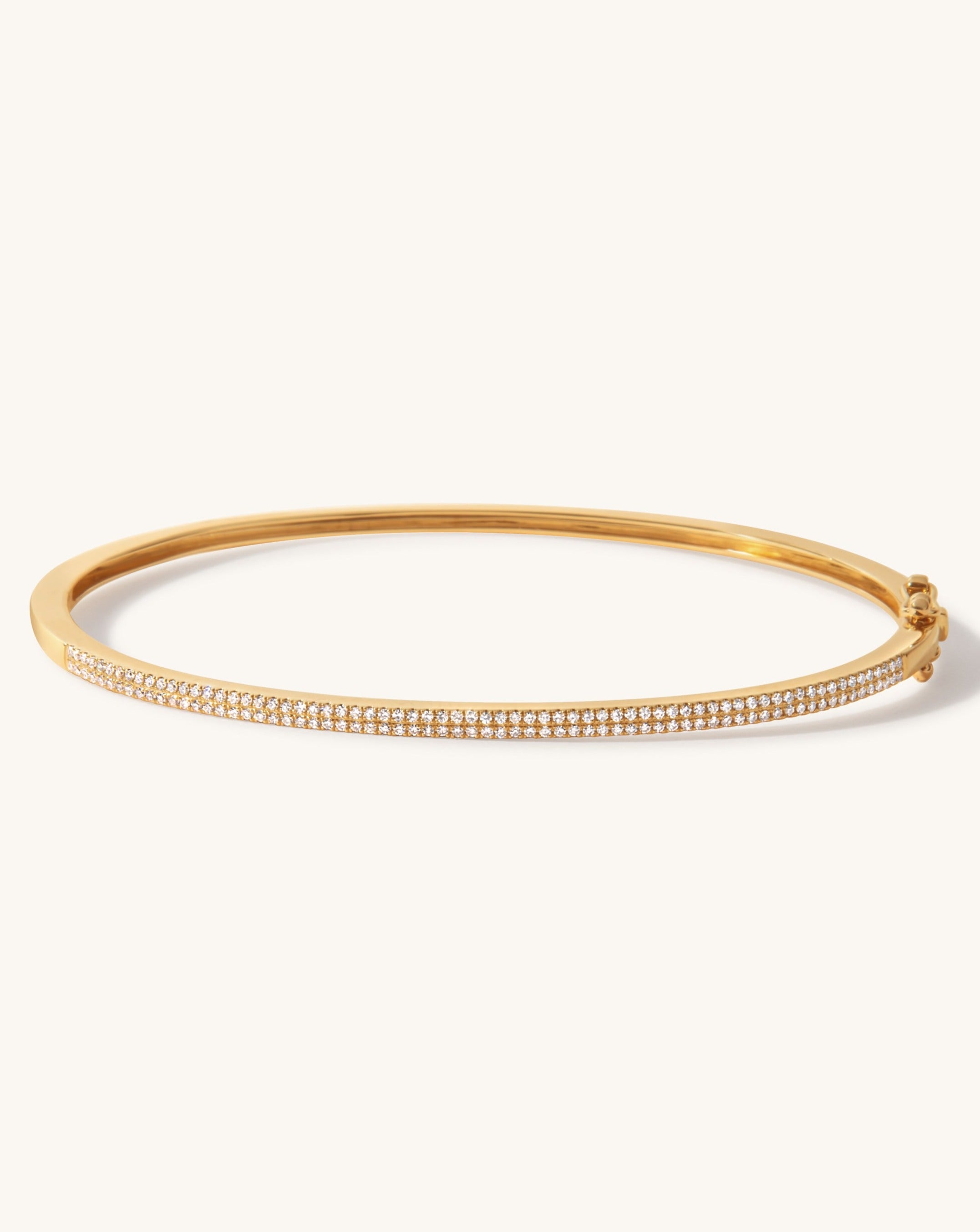 Double Row Diamond Bangle - Sparkle Society