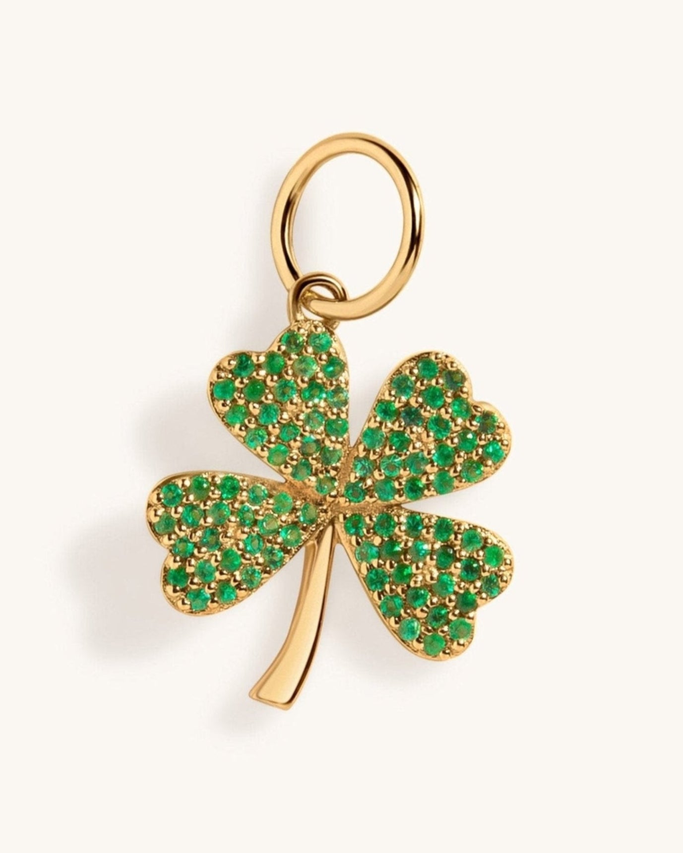 Emerald Clover Necklace Charm - Sparkle Society