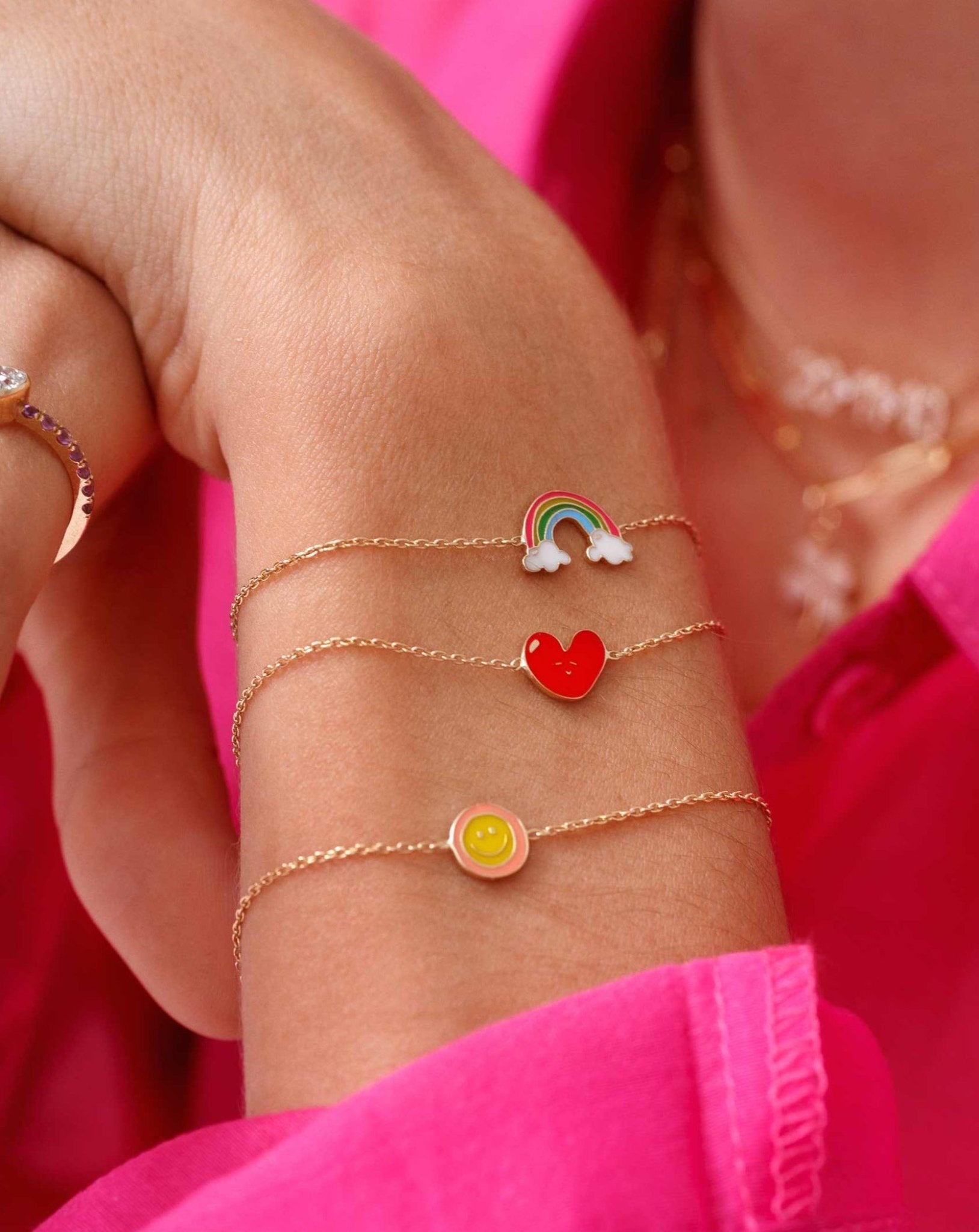 Enamel Heart Bracelet - Sparkle Society