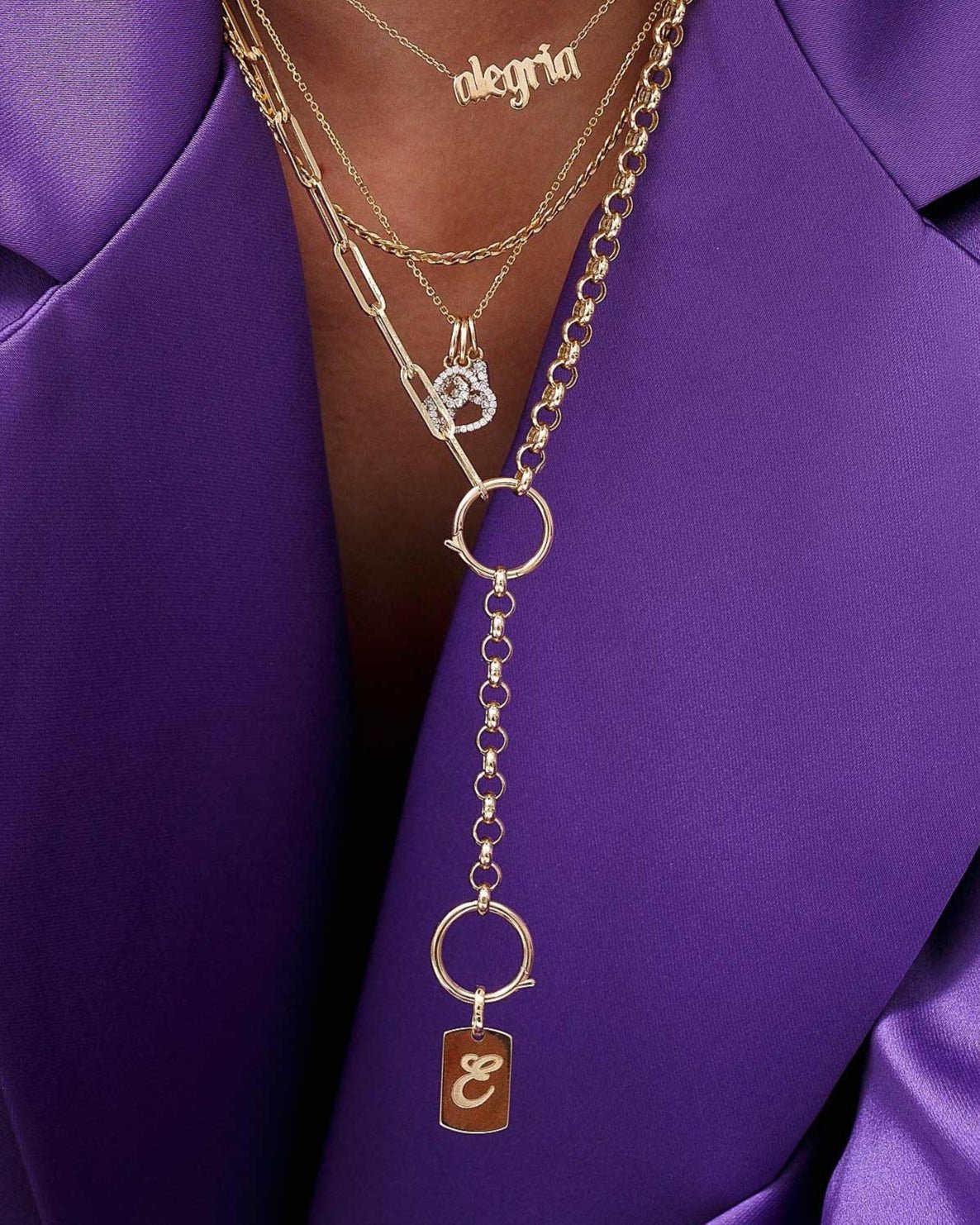 Engravable Solid Gold ID Tag - Sparkle Society