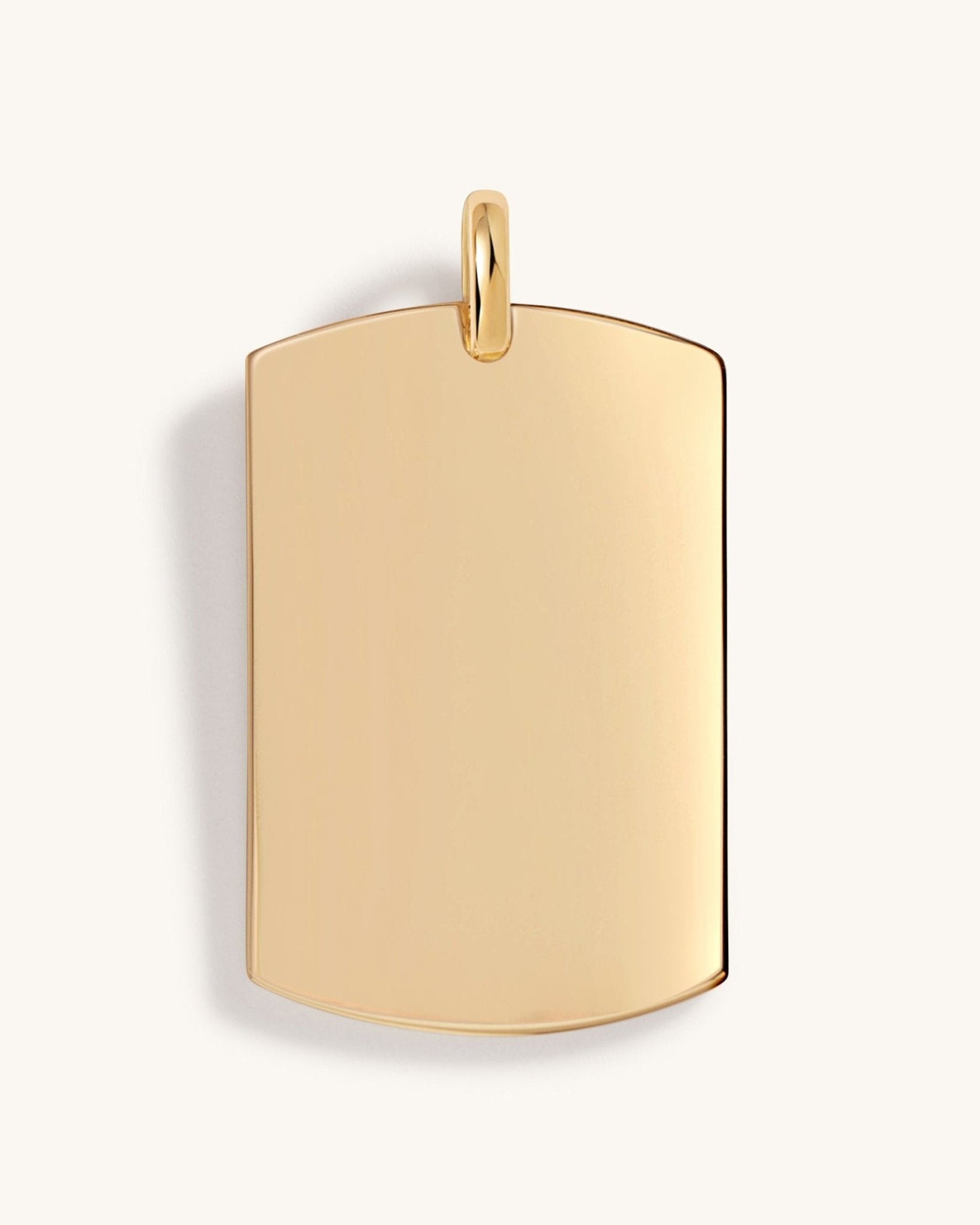 Engravable Solid Gold ID Tag - Sparkle Society