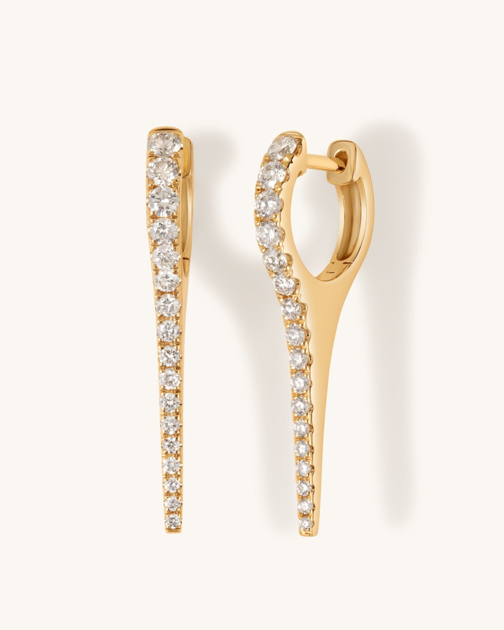 Extra Long Diamond Spike Drop Huggies - Sparkle Society
