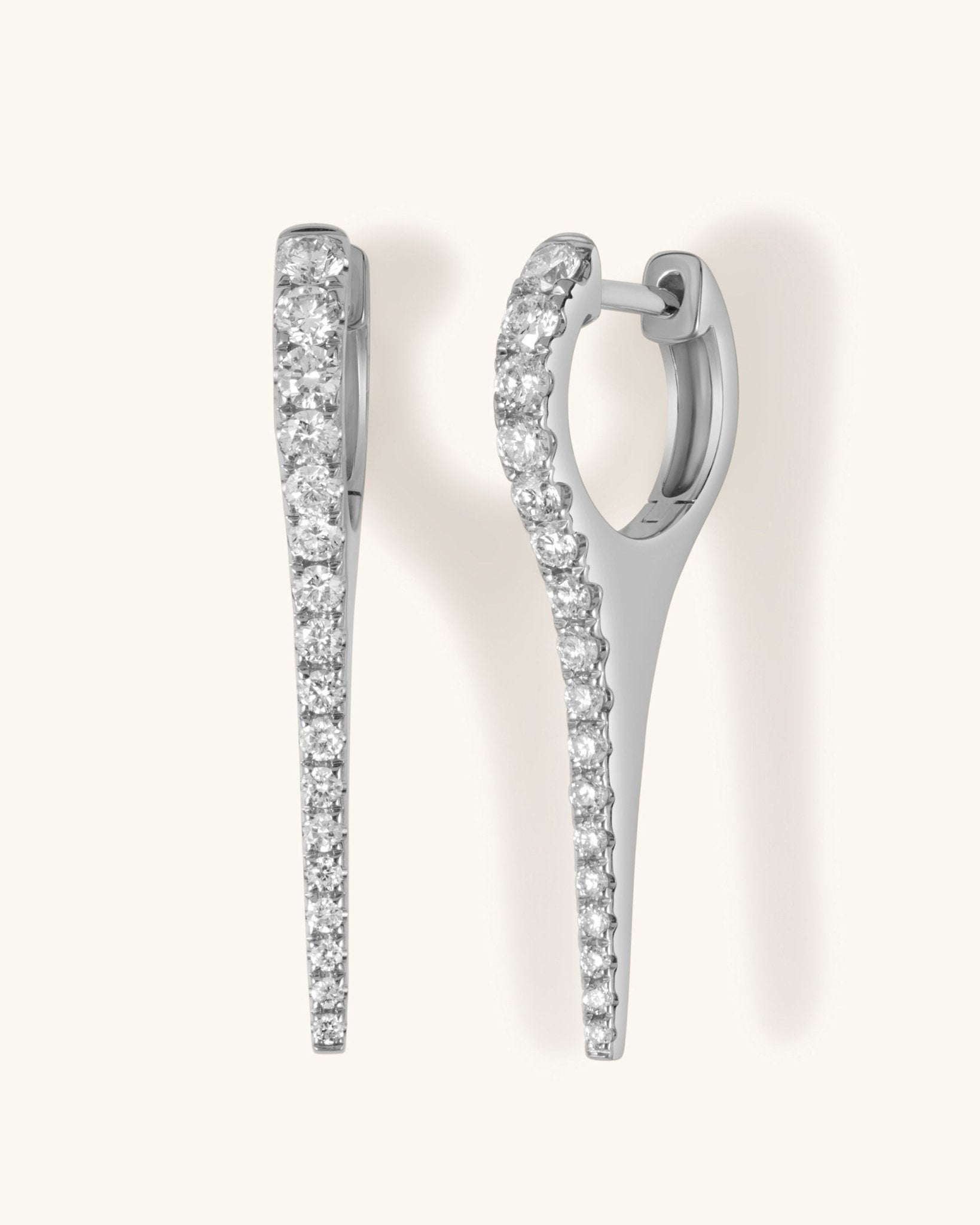 Extra Long Diamond Spike Drop Huggies - Sparkle Society