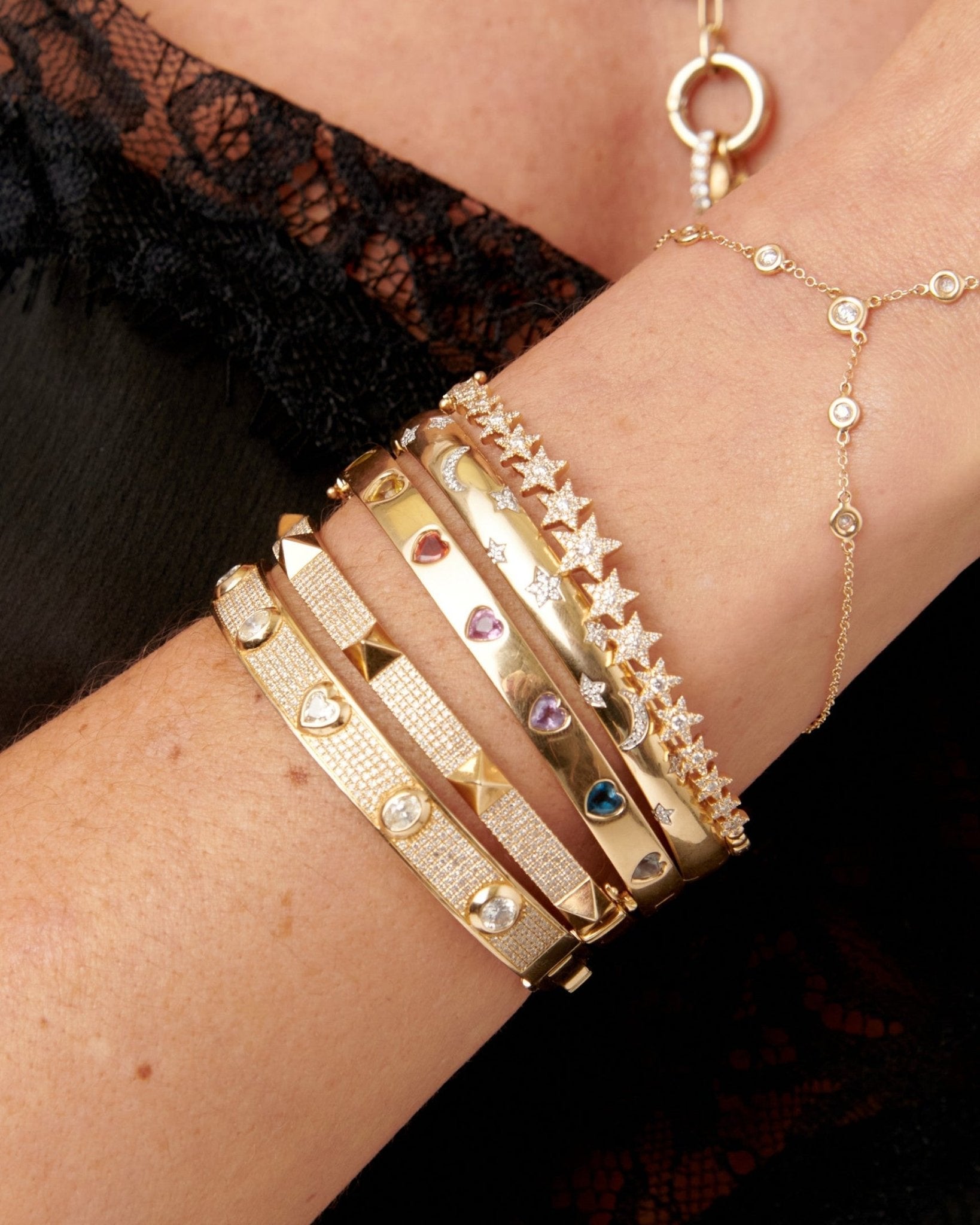 Fancy Diamond Bangle - Sparkle Society