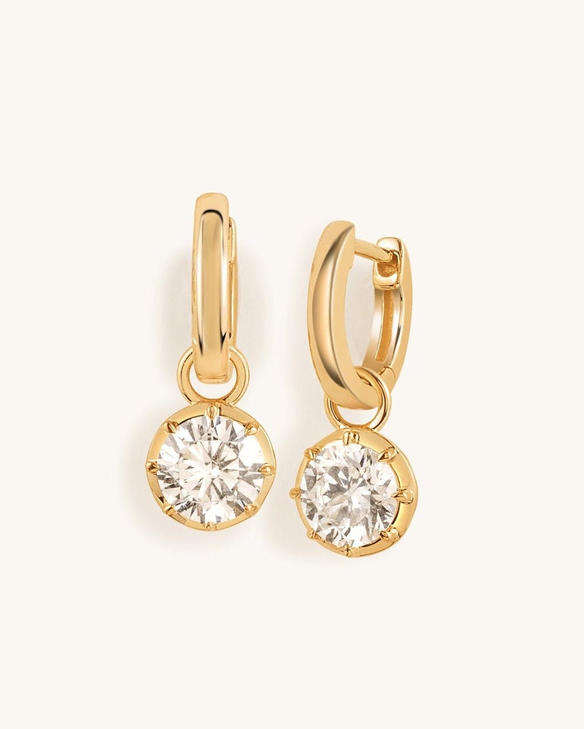 Fancy Diamond Drop Huggies - Sparkle Society