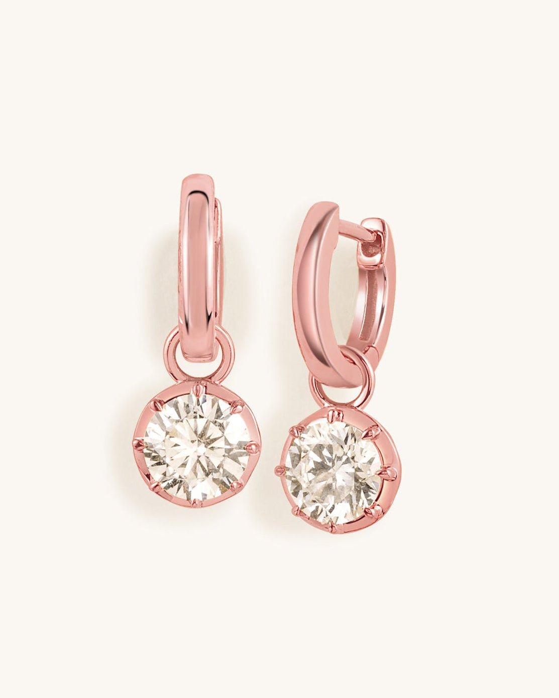 Fancy Diamond Drop Huggies - Sparkle Society