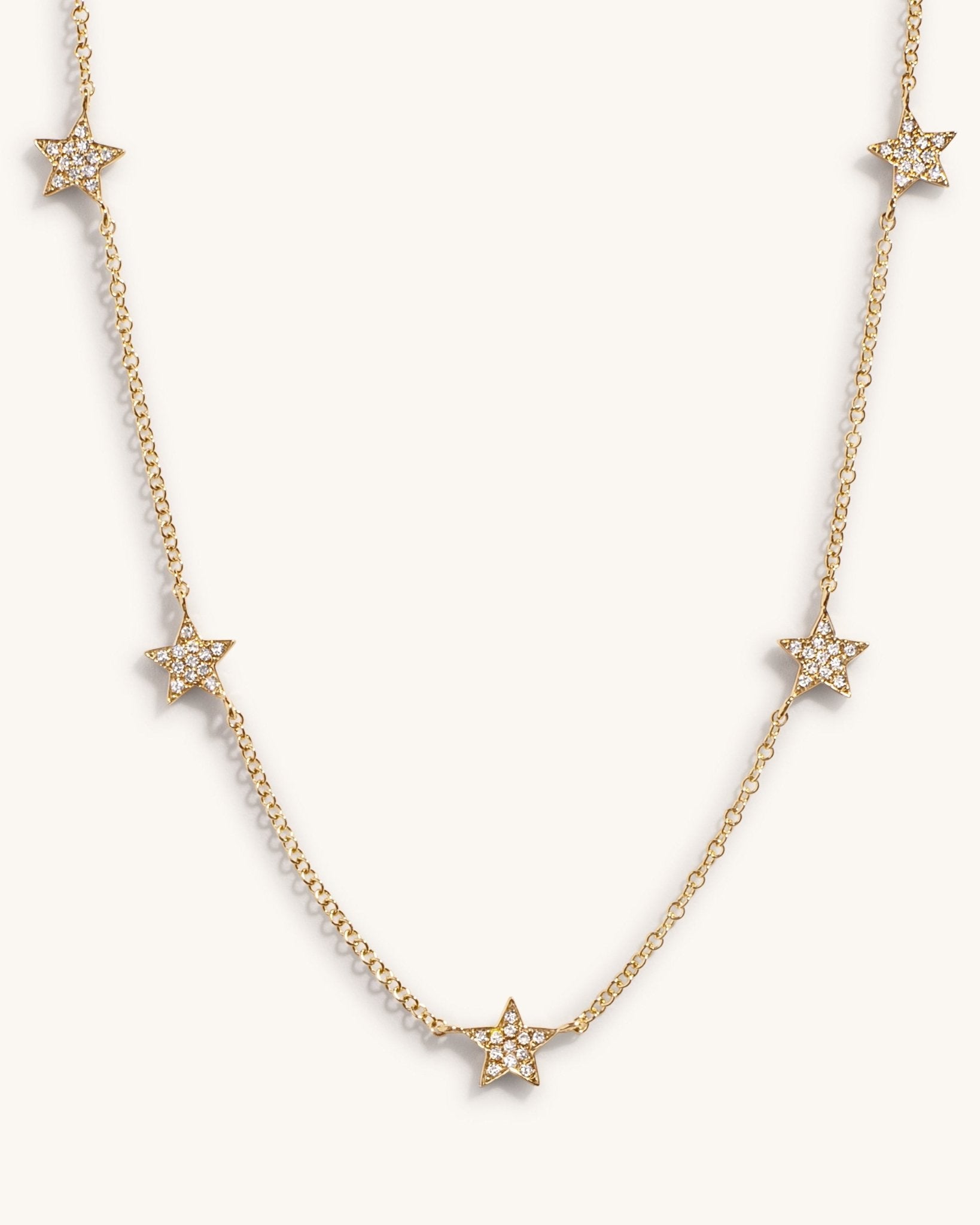 Five Diamond Star Necklace - Sparkle Society