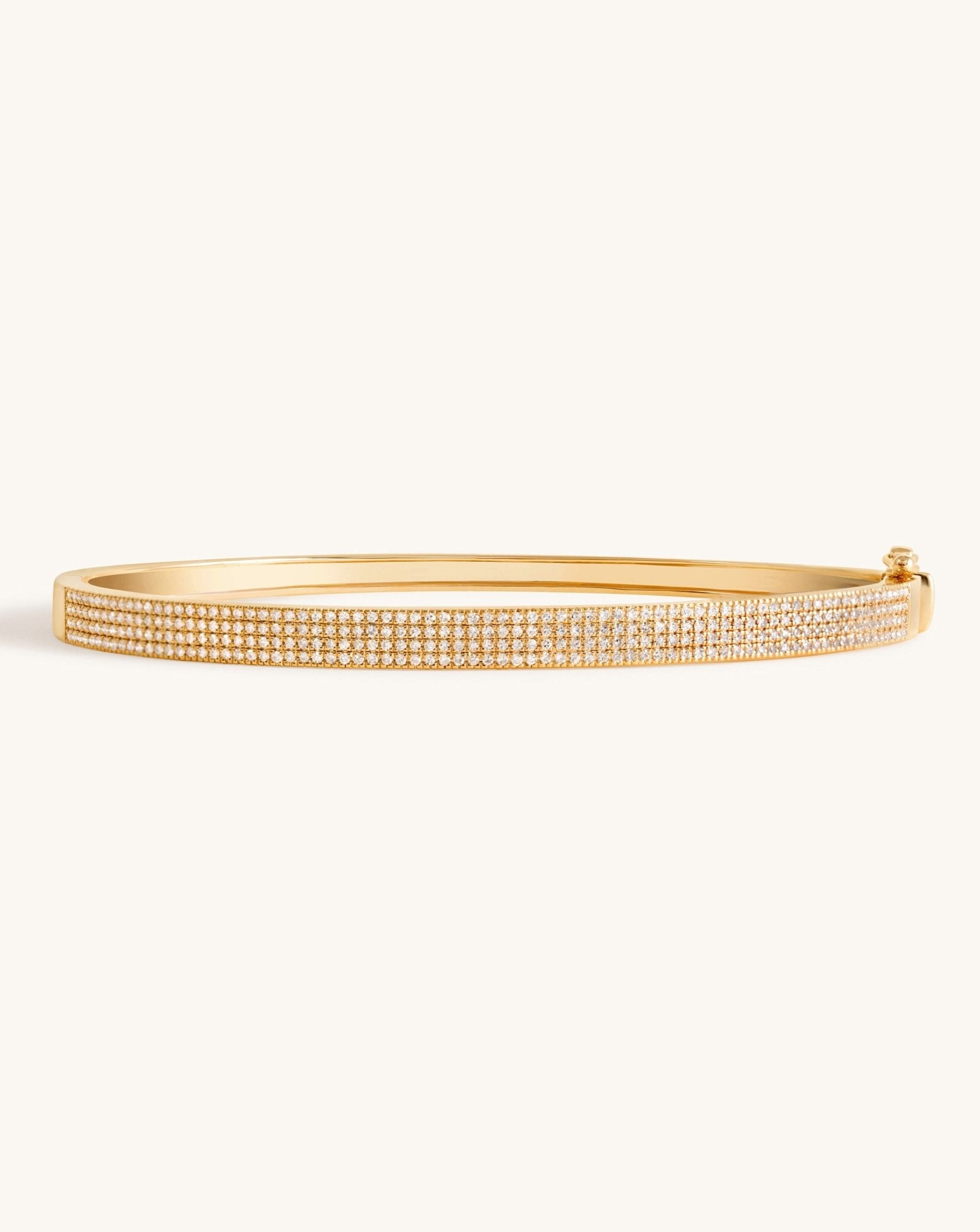 Four Row Diamond Bangle - Sparkle Society