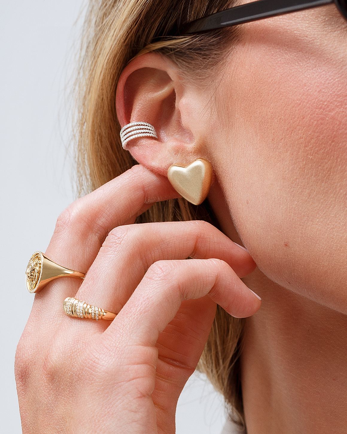 Four Row Diamond Ear Cuff - Sparkle Society