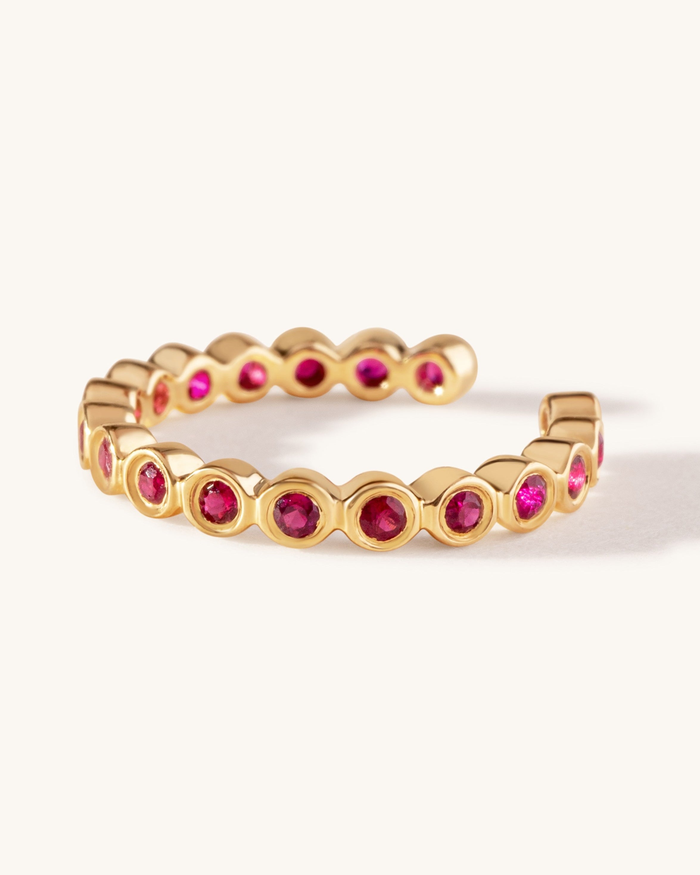 Gemstone Bezel Ear Cuff - Sparkle Society