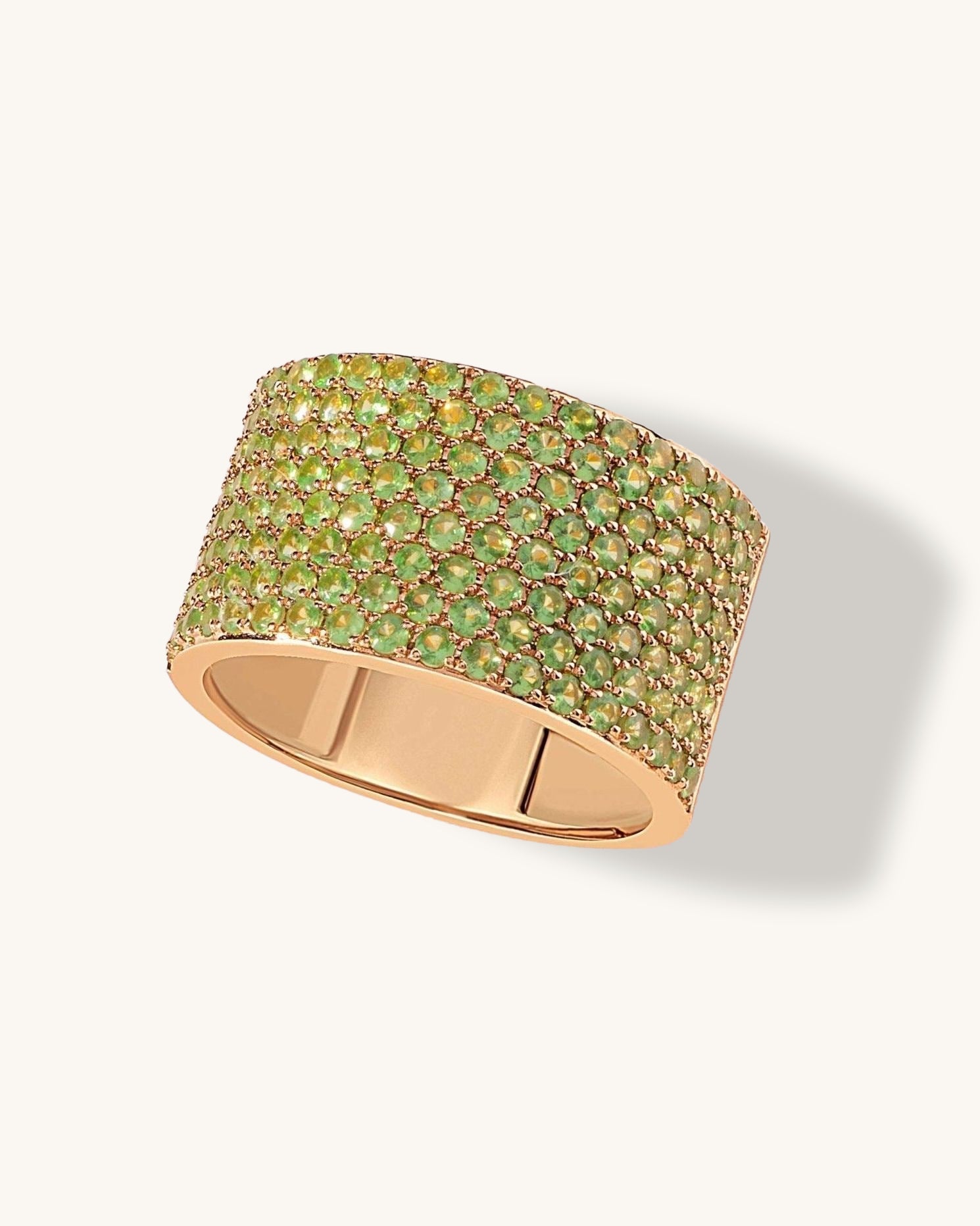 Gemstone Cigar Band Ring - Sparkle Society