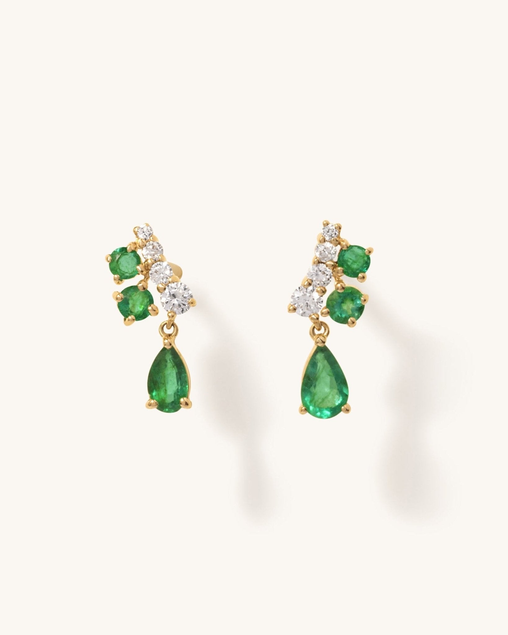 Gemstone Pear And Diamond Studs - Sparkle Society